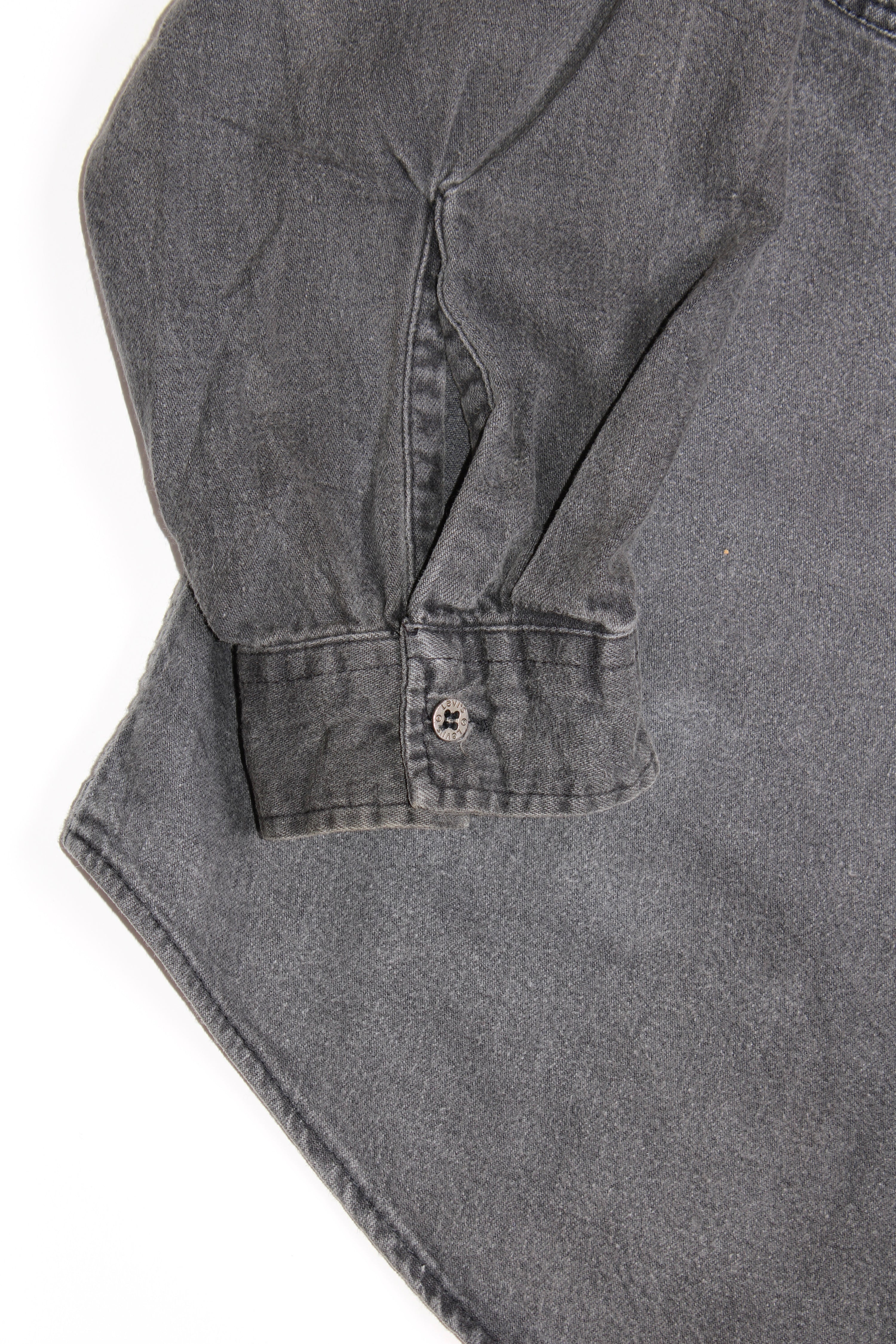 LEVIS VINTAGE WESTERN DENIM SHIRT BLACK  1990S VTG - L