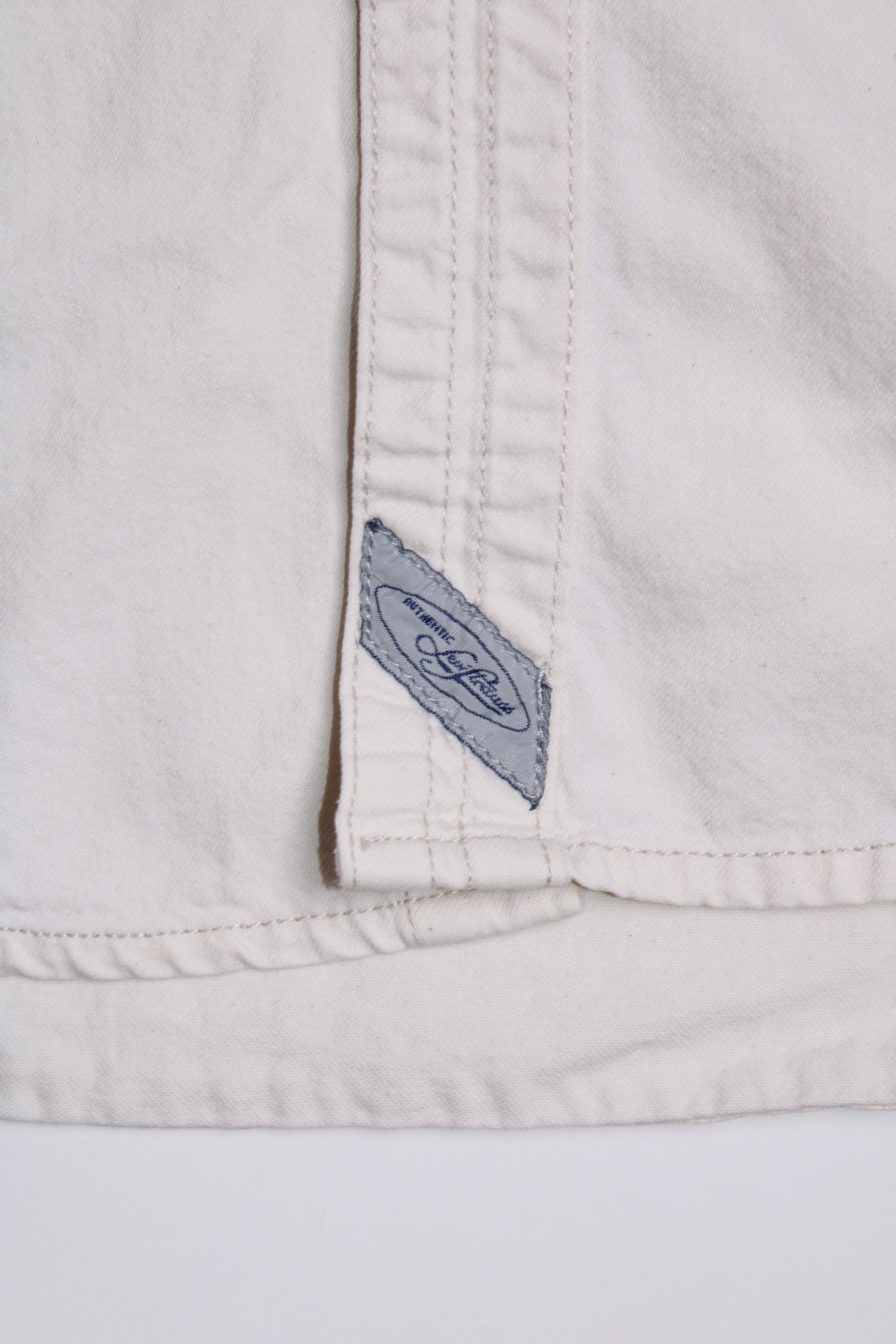 LEVIS VINTAGE WESTERN DENIM SHIRT BEIGE 1990S VTG - XL