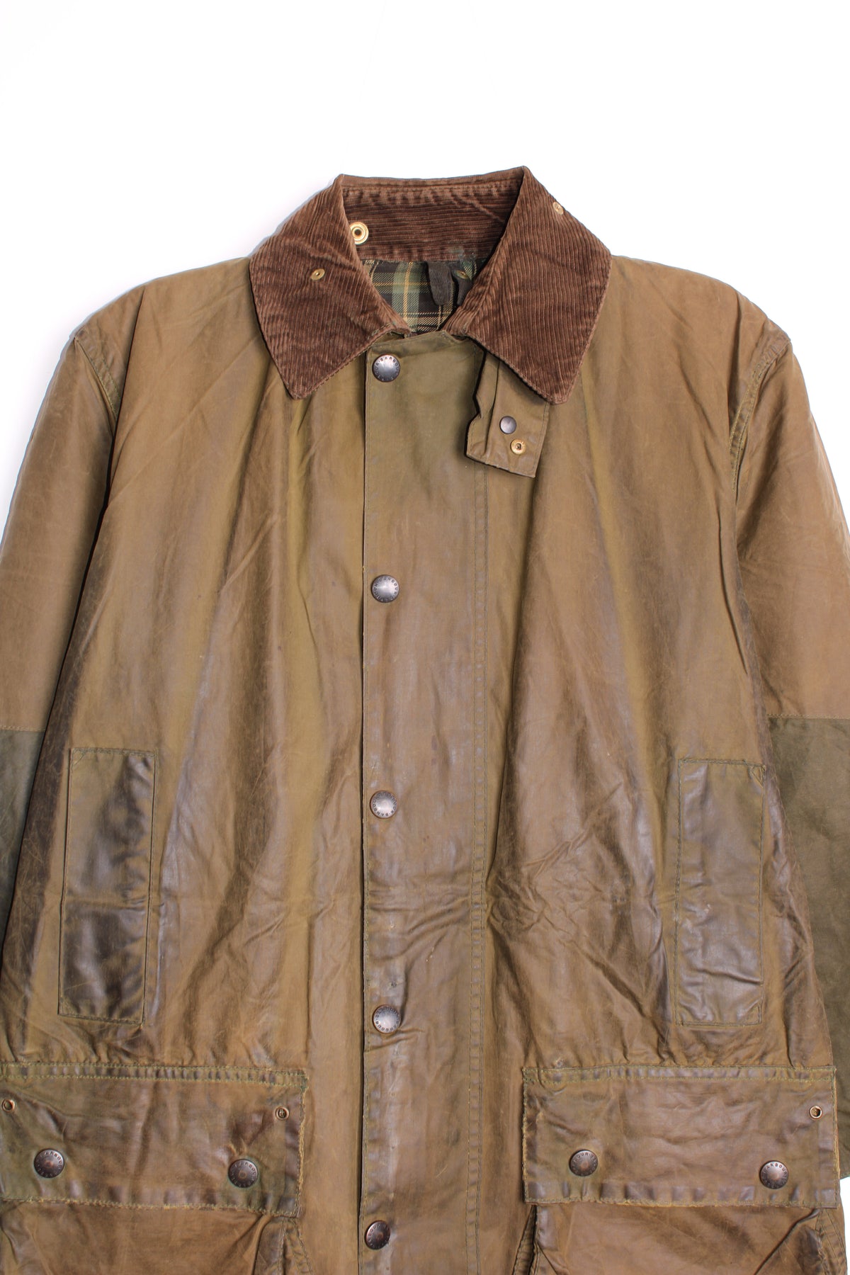 BARBOUR BORDER WAX JACKET GREEN - M/L
