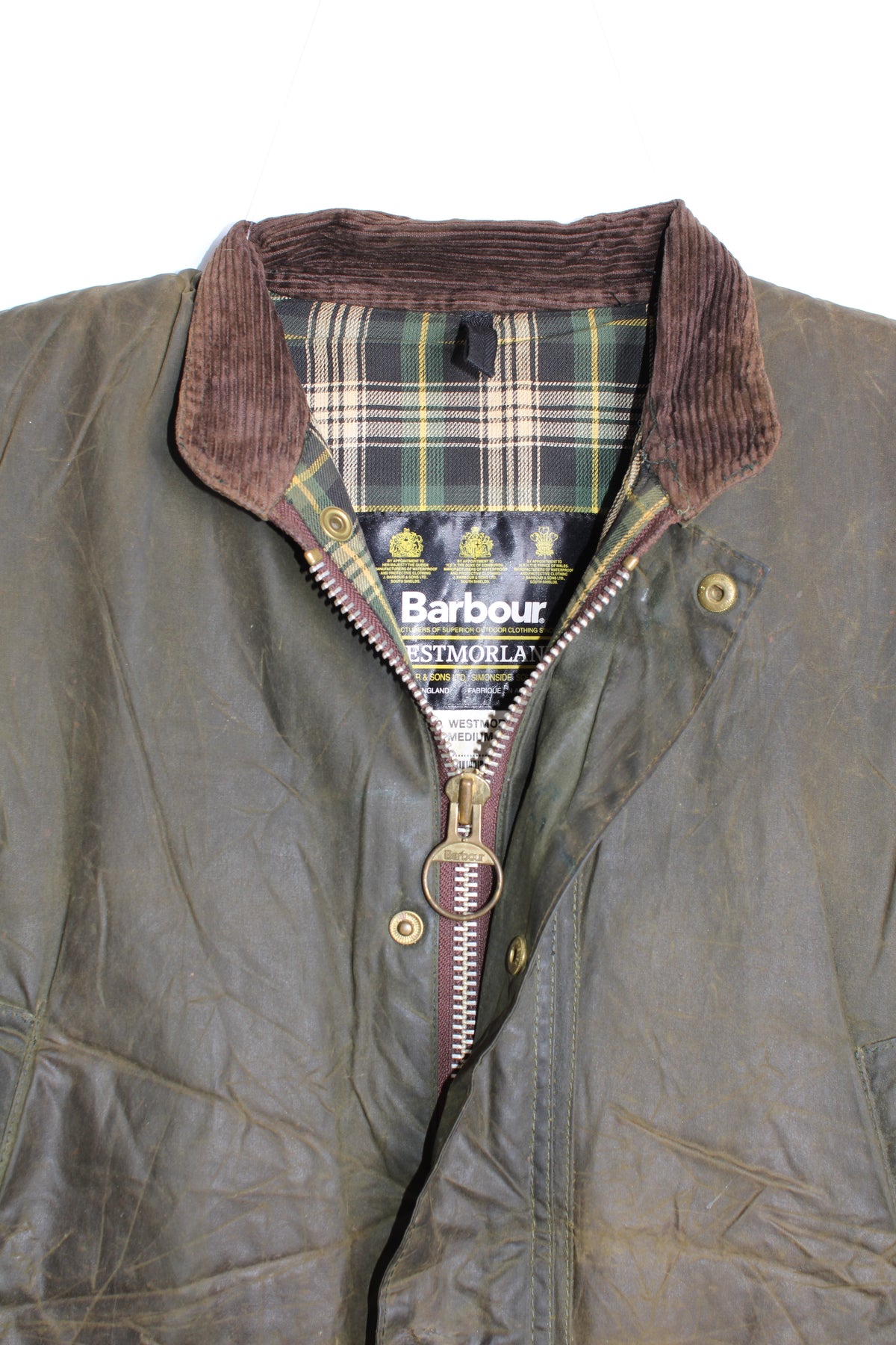 BARBOUR WESTMORLAND WAX VEST GREEN - M