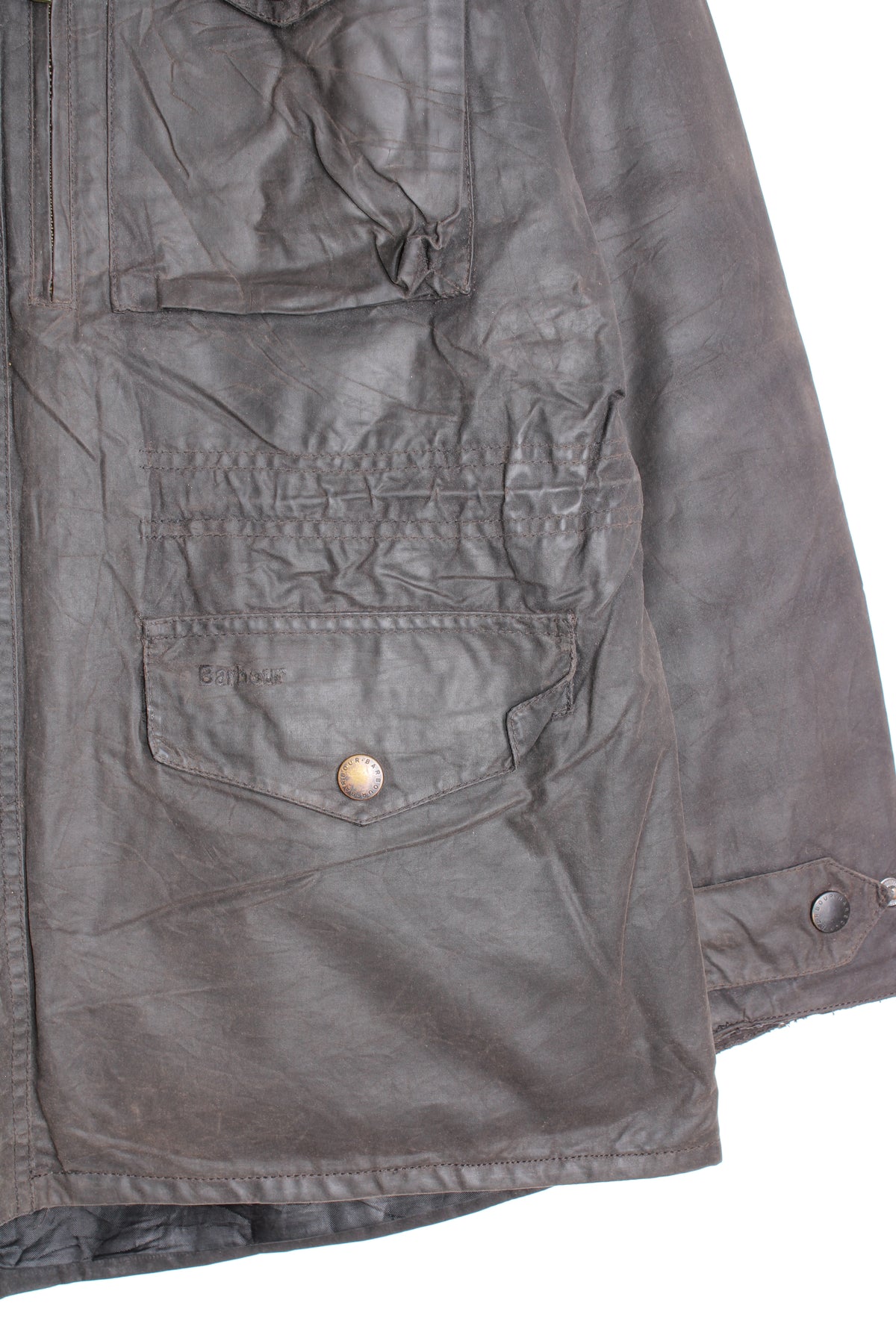 BARBOUR SAPPER WAX FIELD JACKET BLACK - L
