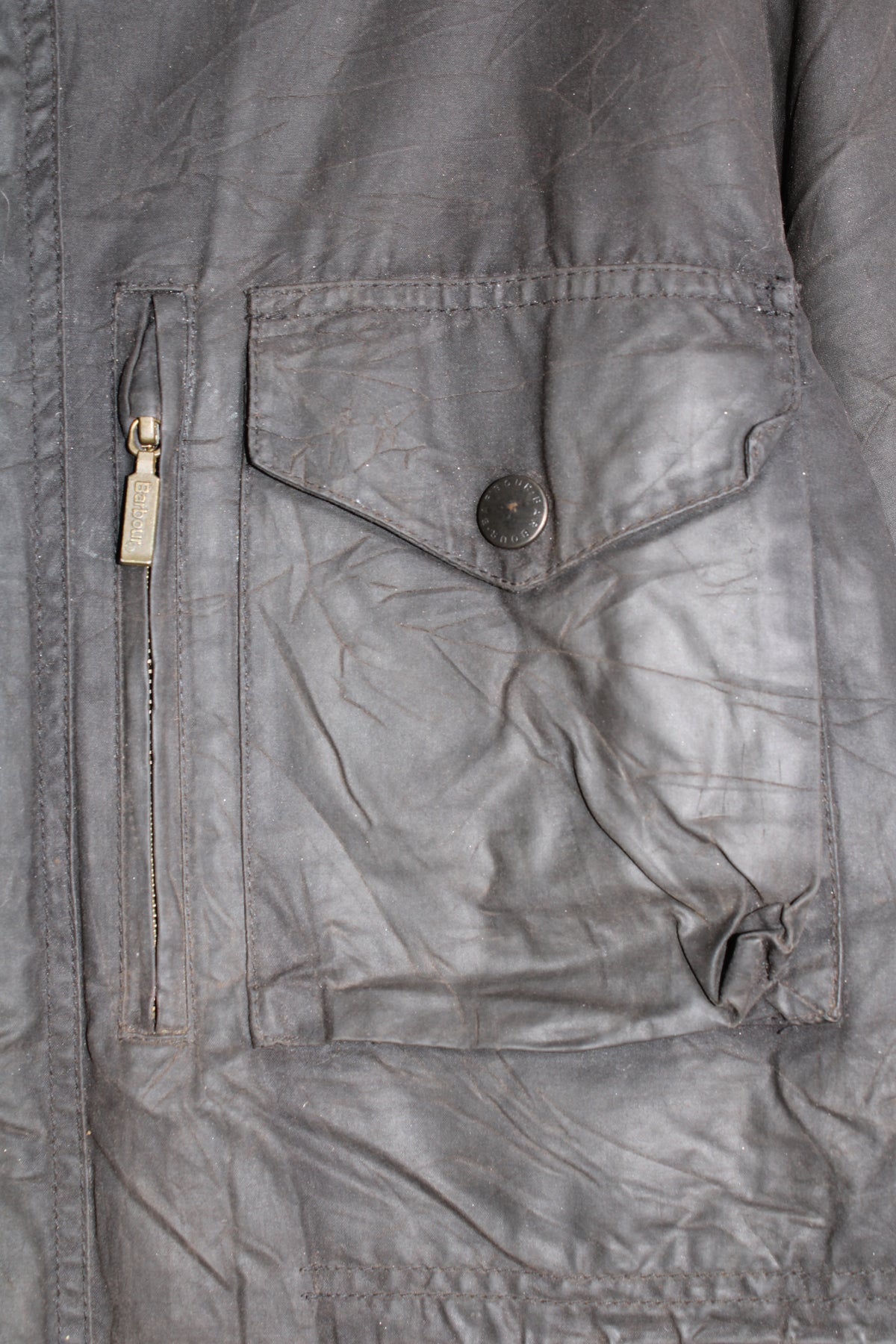 BARBOUR SAPPER WAX FIELD JACKET BLACK - L