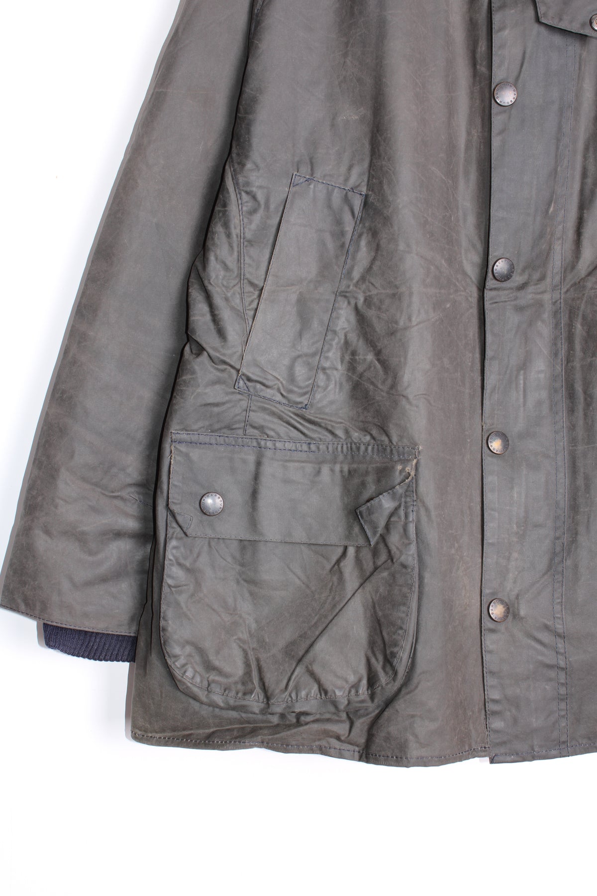 BARBOUR BEDALE WAX JACKET GREY - L/XL