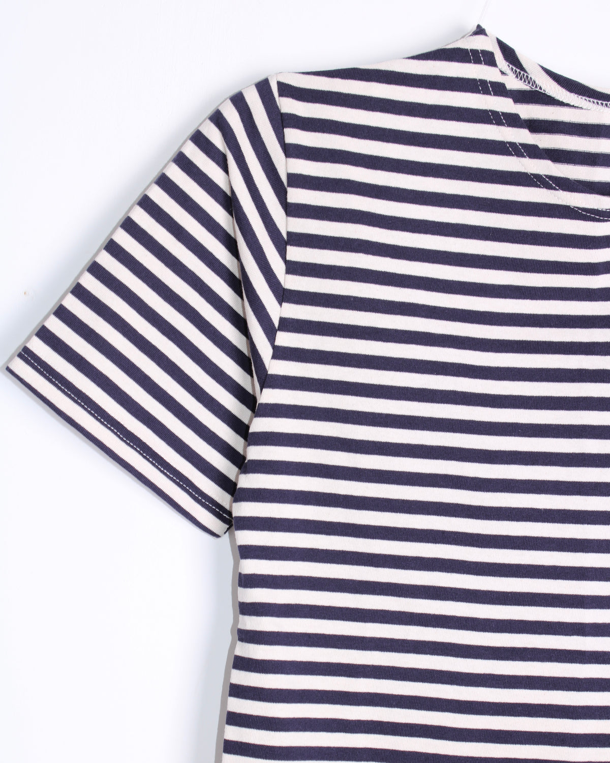 TELNYASHKA STRIPED COTTON SHORT SLEEVE SHIRT RUSSIAN ARMY NAVY BLUE