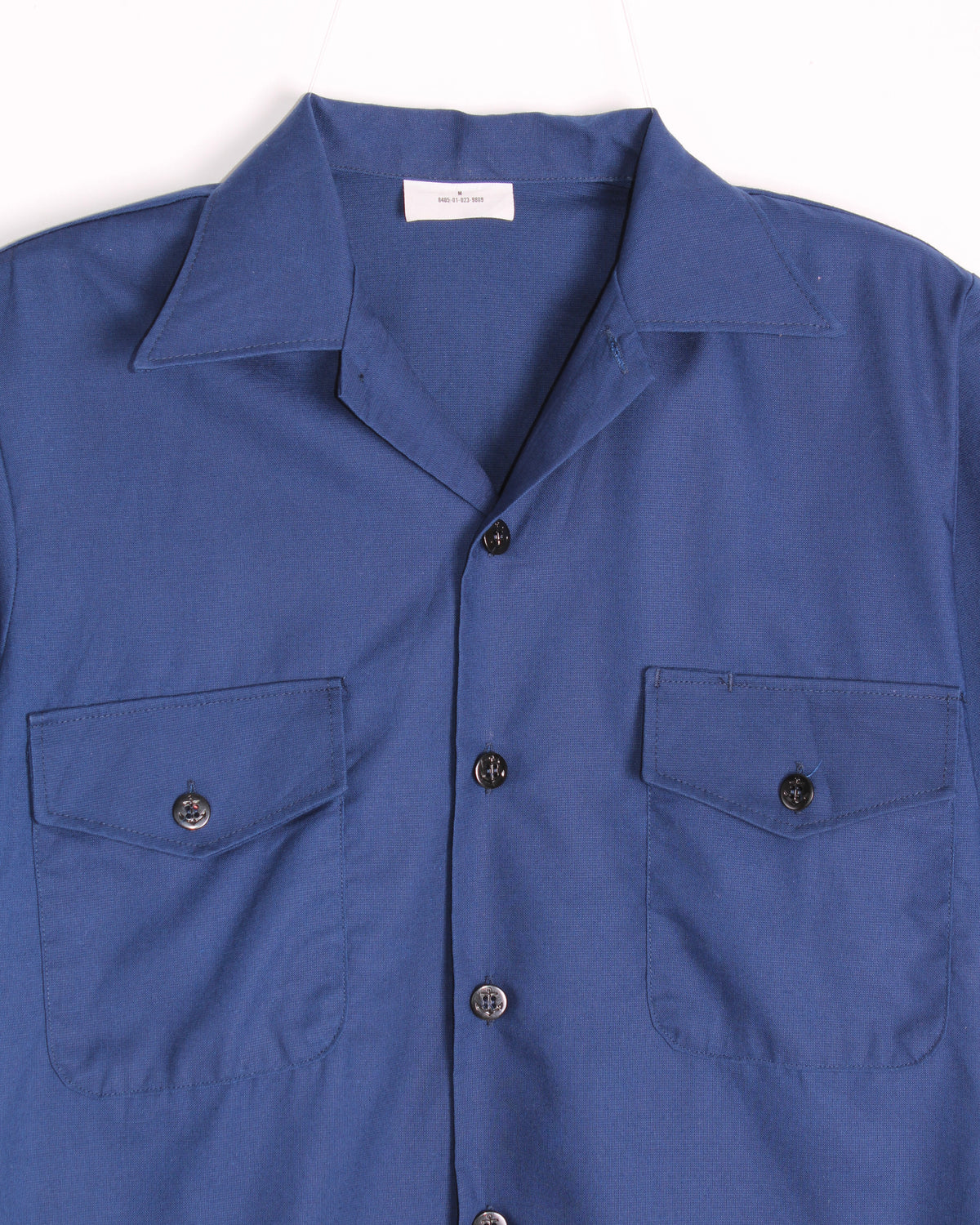 US ARMY VINTAGE UTILITY WORK SHIRT NAVY BLUE - M