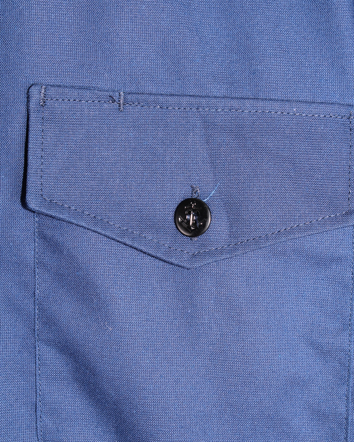 US ARMY VINTAGE UTILITY WORK SHIRT NAVY BLUE - M