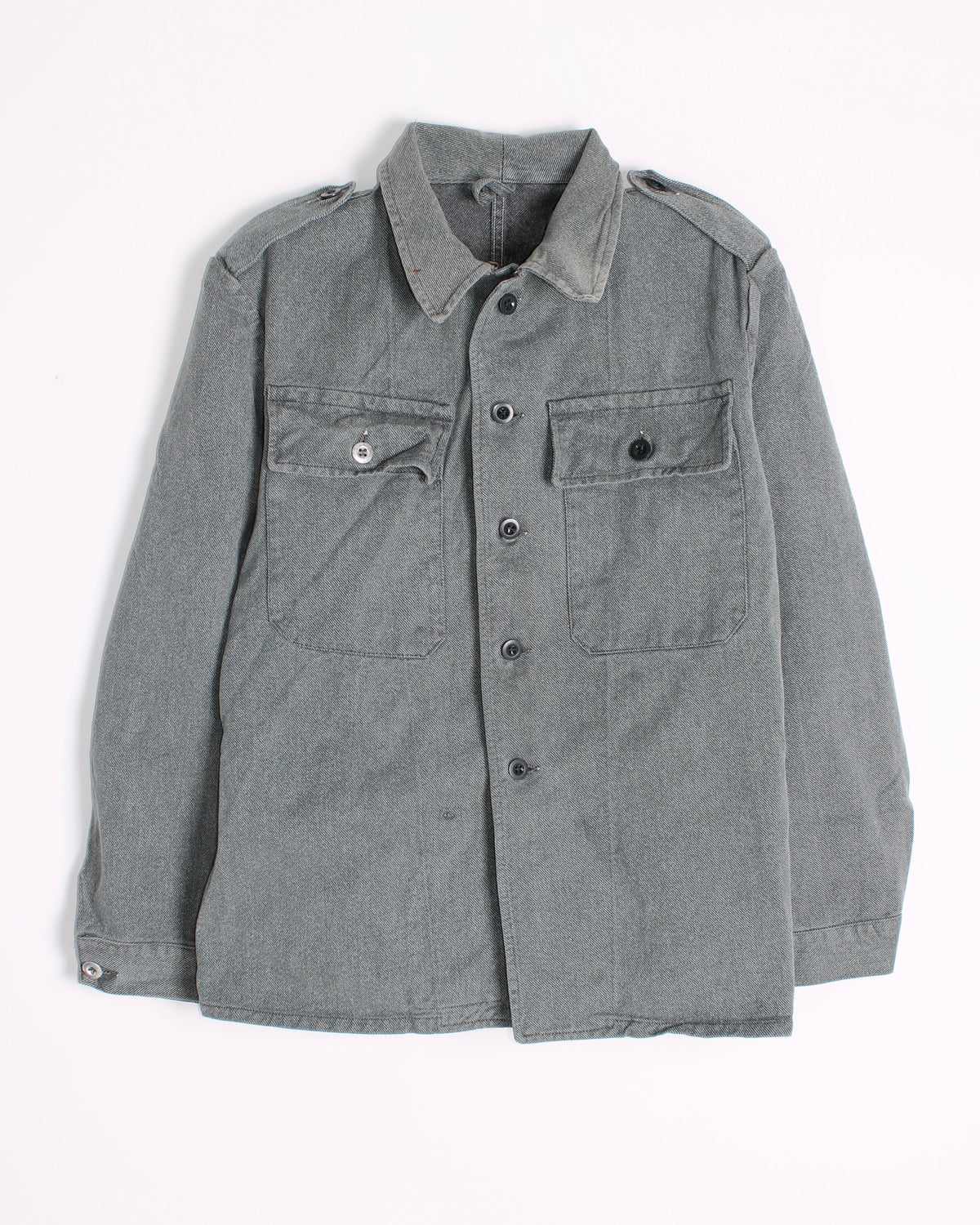 VINTAGE SWISS ARMY DENIM WORK JACKET - S/M