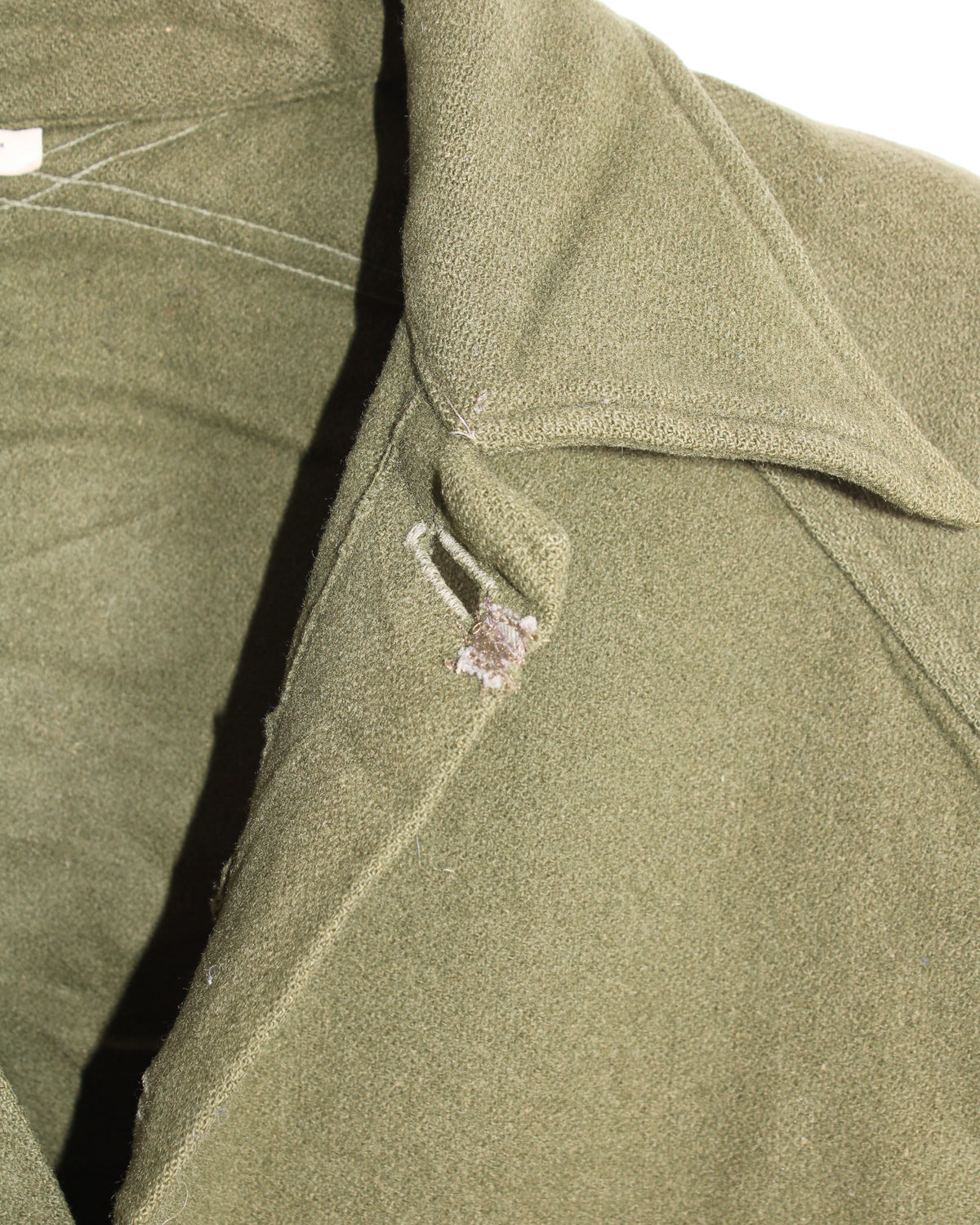 US ARMY VINTAGE OG 108 WOOL SHIRT OLIVE GREEN - LARGE