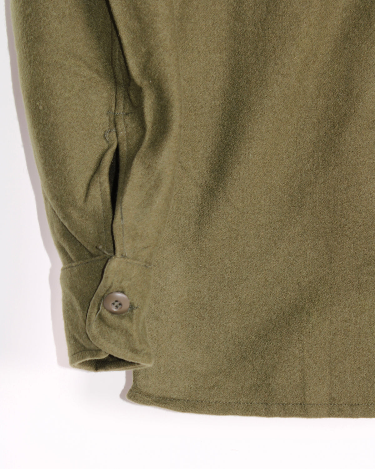 US ARMY VINTAGE OG 108 WOOL SHIRT OLIVE GREEN - SMALL