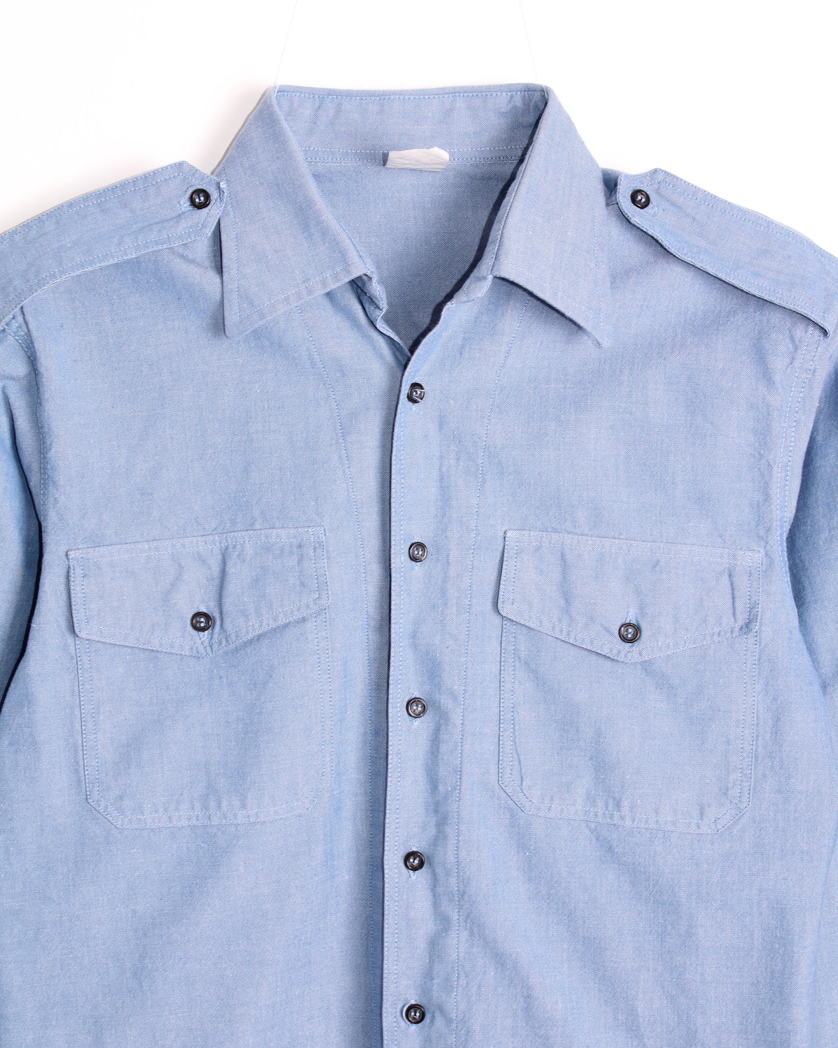 VINTAGE MARINA ITALIANA CHAMBRAY SHIRT LIGHT BLUE - XS