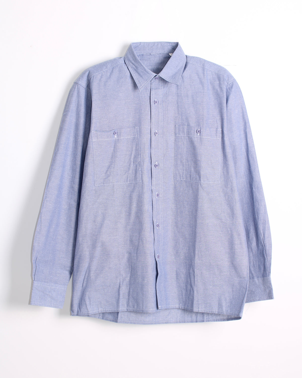 VINTAGE CHAMBRAY WORK SHIRT LIGHT BLUE