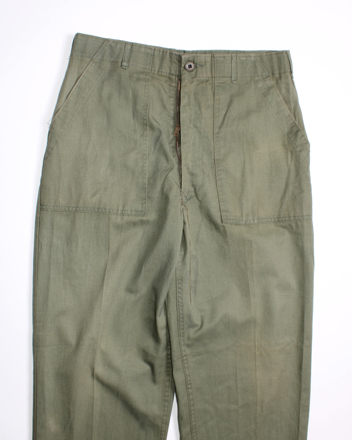 US ARMY VINTAGE OG 507 FATIGUE PANTS OLIVE GREEN - W33/W34