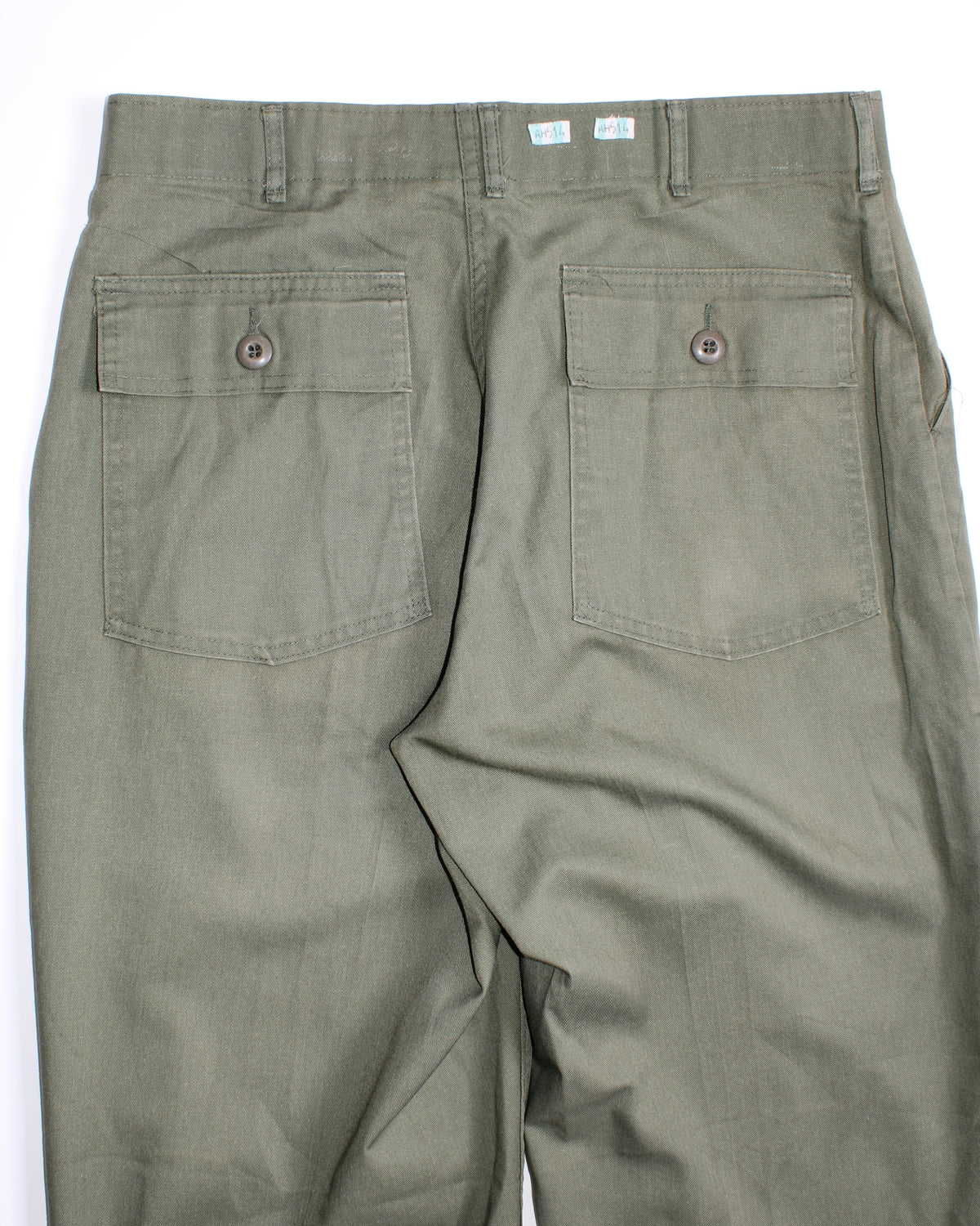 US ARMY VINTAGE OG 507 FATIGUE PANTS OLIVE GREEN - W33/W34