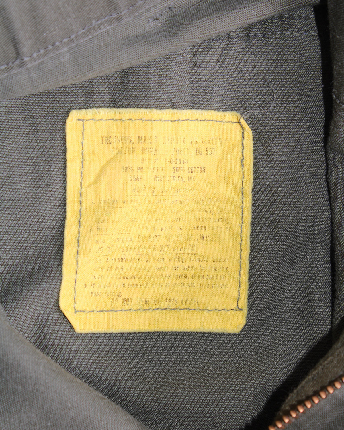US ARMY VINTAGE OG 507 FATIGUE PANTS OLIVE GREEN - W32