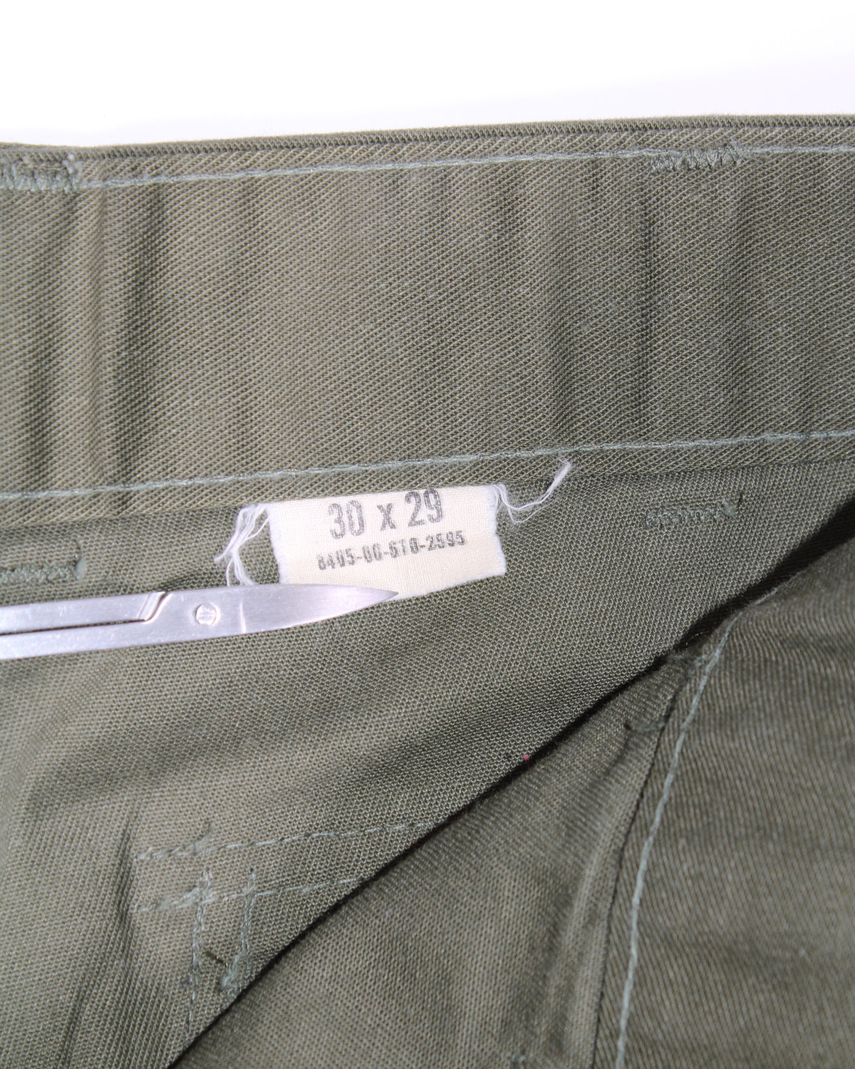 US ARMY VINTAGE OG 507 FATIGUE PANTS OLIVE GREEN - W30