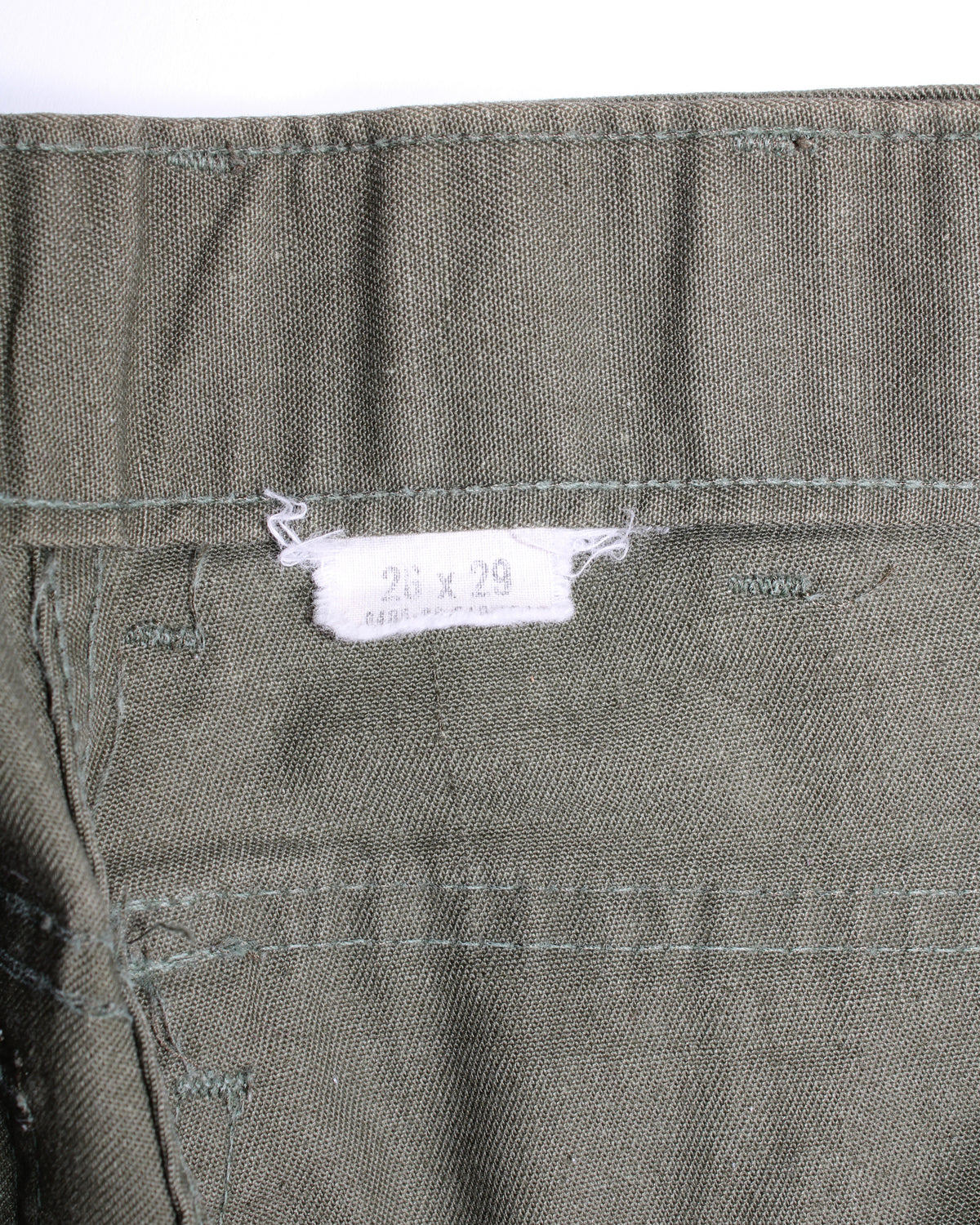 US ARMY VINTAGE OG 507 FATIGUE PAINTER PANTS OLIVE GREEN - W26