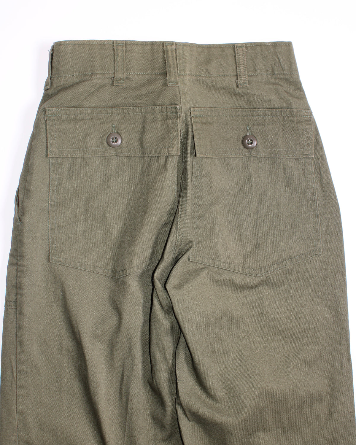 US ARMY VINTAGE OG 507 FATIGUE PAINTER PANTS OLIVE GREEN - W26