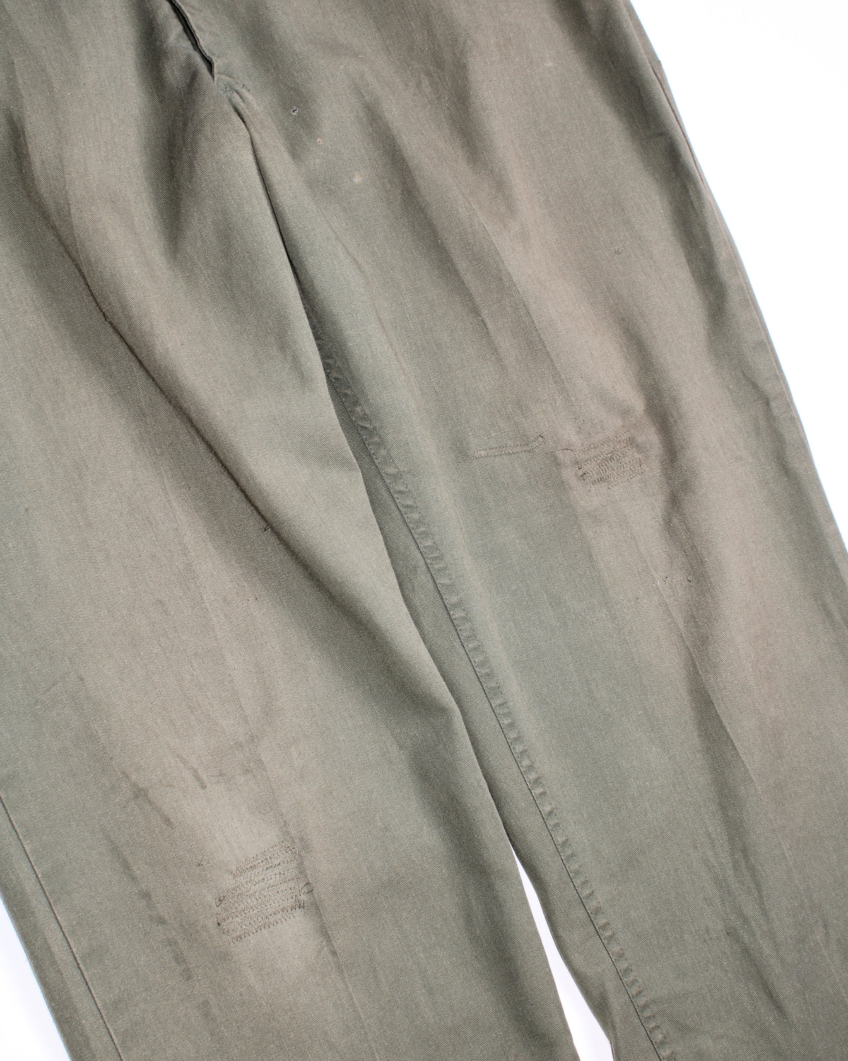 US ARMY VINTAGE OG 507 FATIGUE PAINTER PANTS OLIVE GREEN - W36