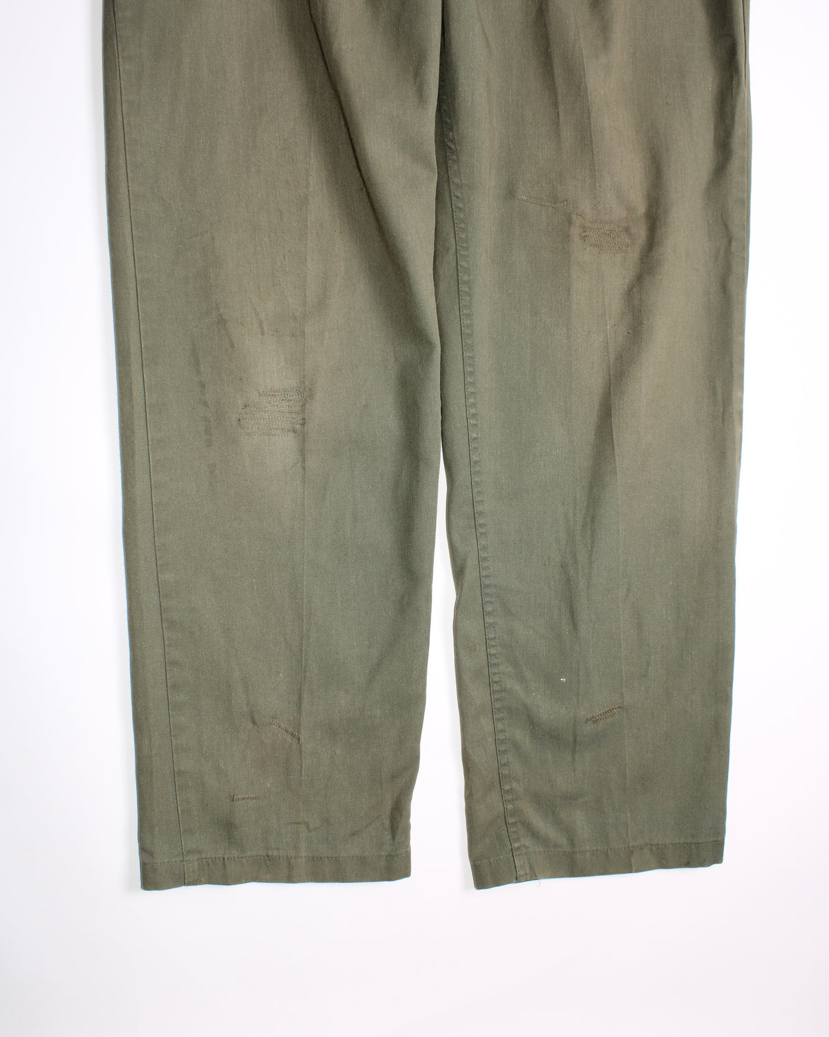 US ARMY VINTAGE OG 507 FATIGUE PAINTER PANTS OLIVE GREEN - W36
