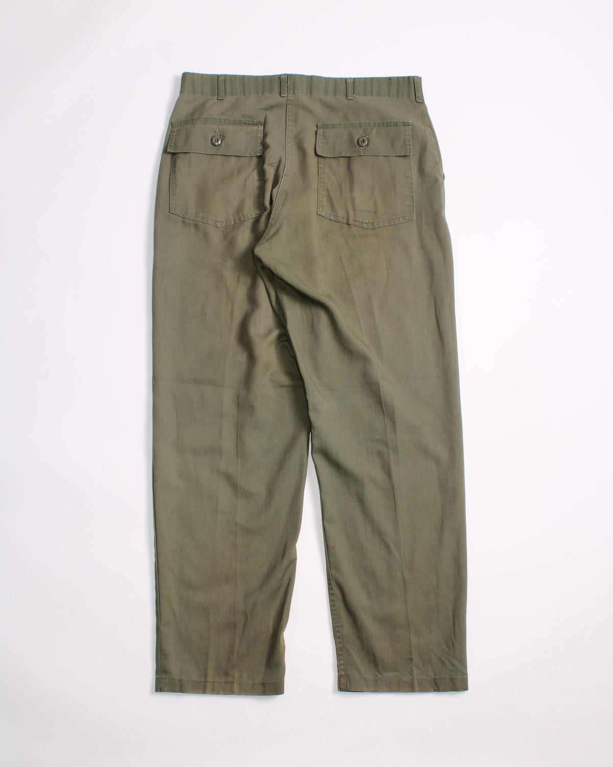 US ARMY VINTAGE OG 507 FATIGUE PAINTER PANTS OLIVE GREEN - W36