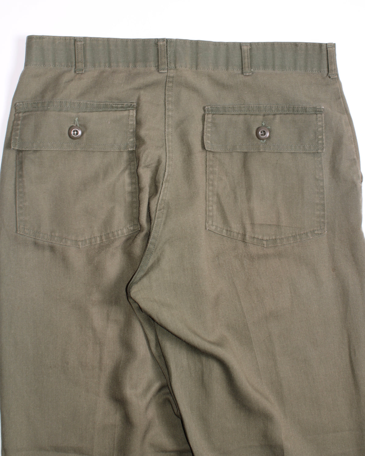 US ARMY VINTAGE OG 507 FATIGUE PAINTER PANTS OLIVE GREEN - W36