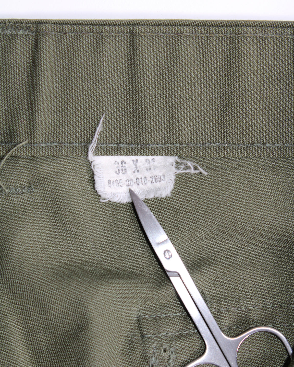 US ARMY VINTAGE OG 507 FATIGUE PAINTER PANTS OLIVE GREEN - W36