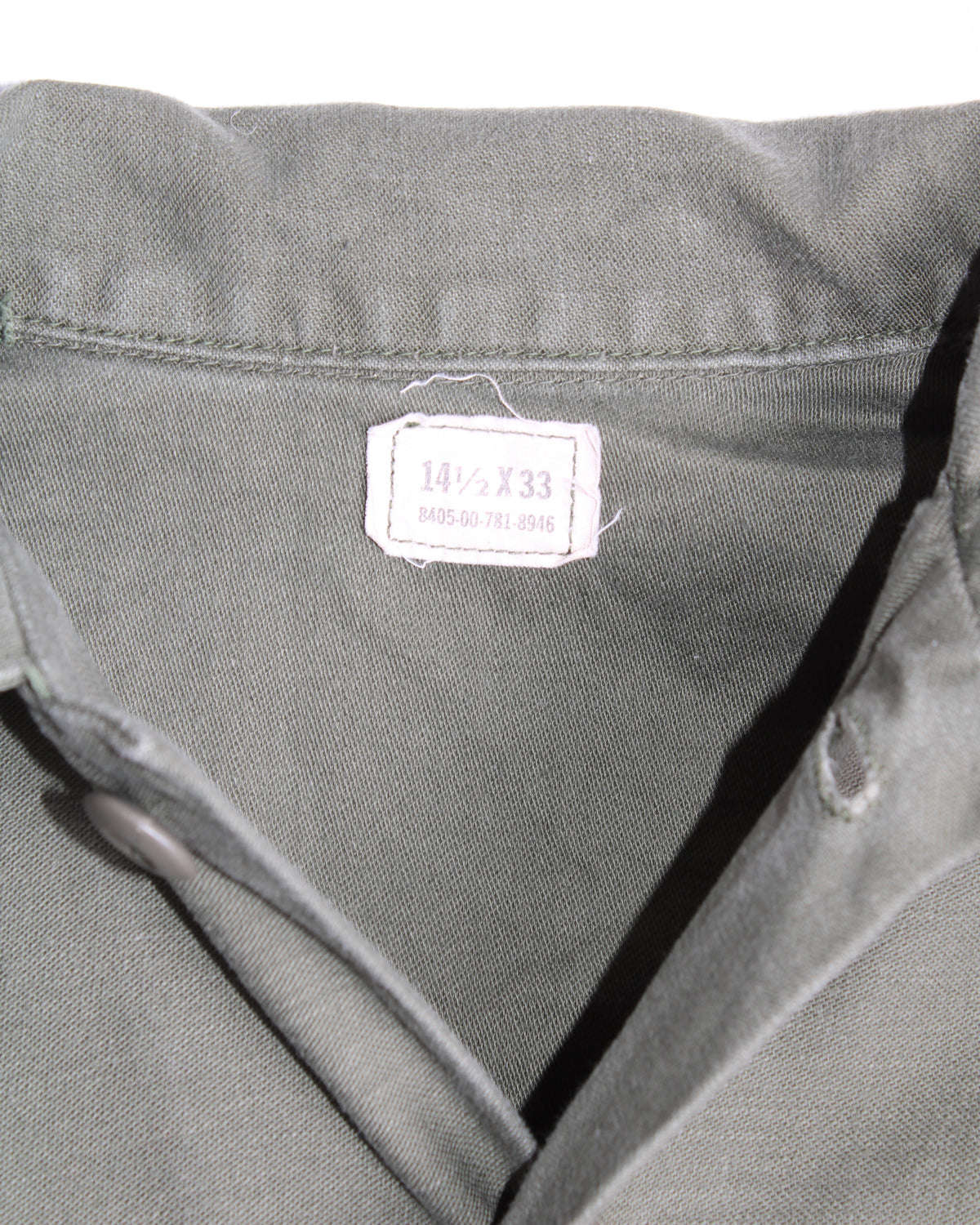 US ARMY VINTAGE OG 107 FATIGUE SHIRT GREEN - S/M