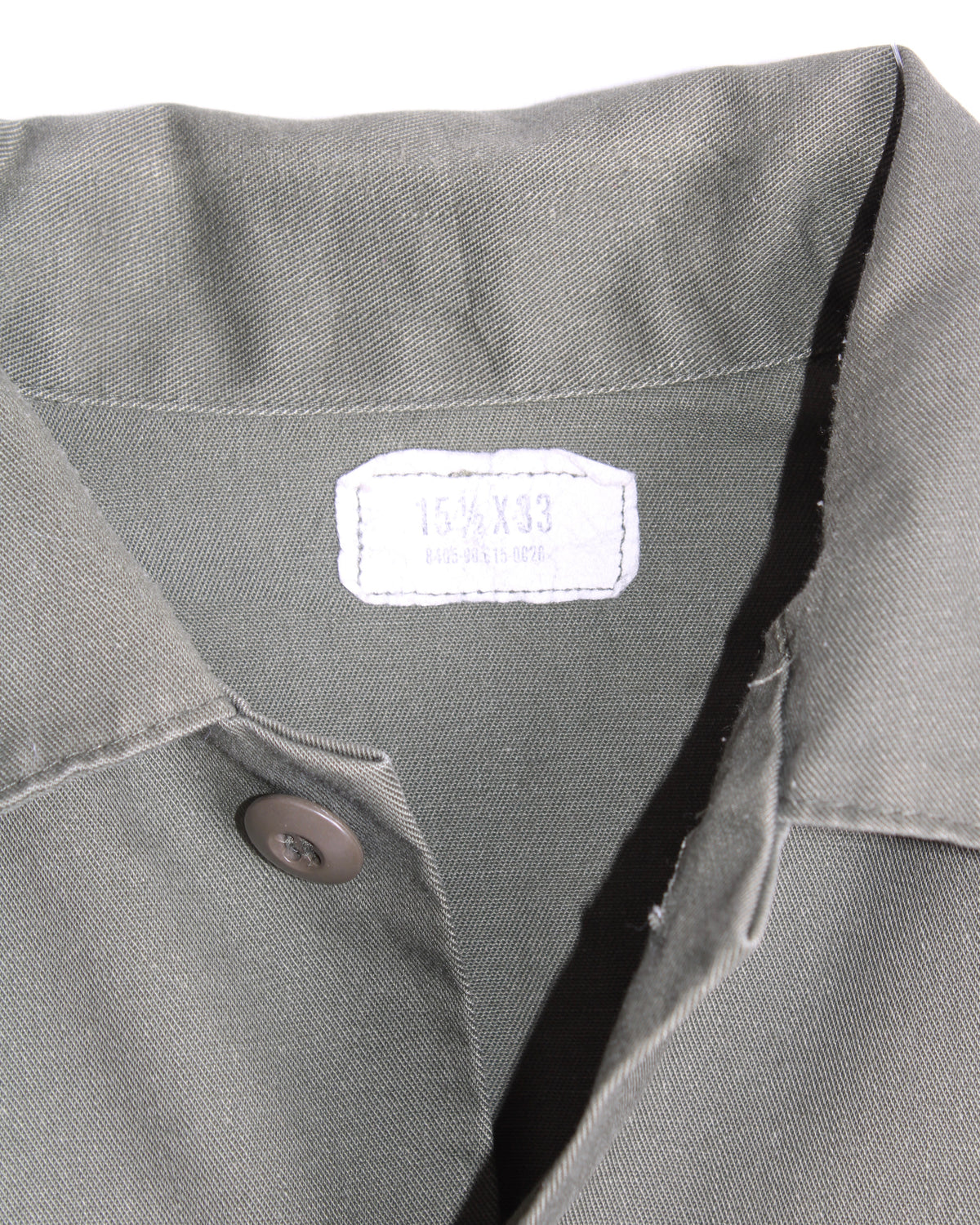 US ARMY VINTAGE OG 507 FATIGUE SHIRT OLIVE GREEN - M/L