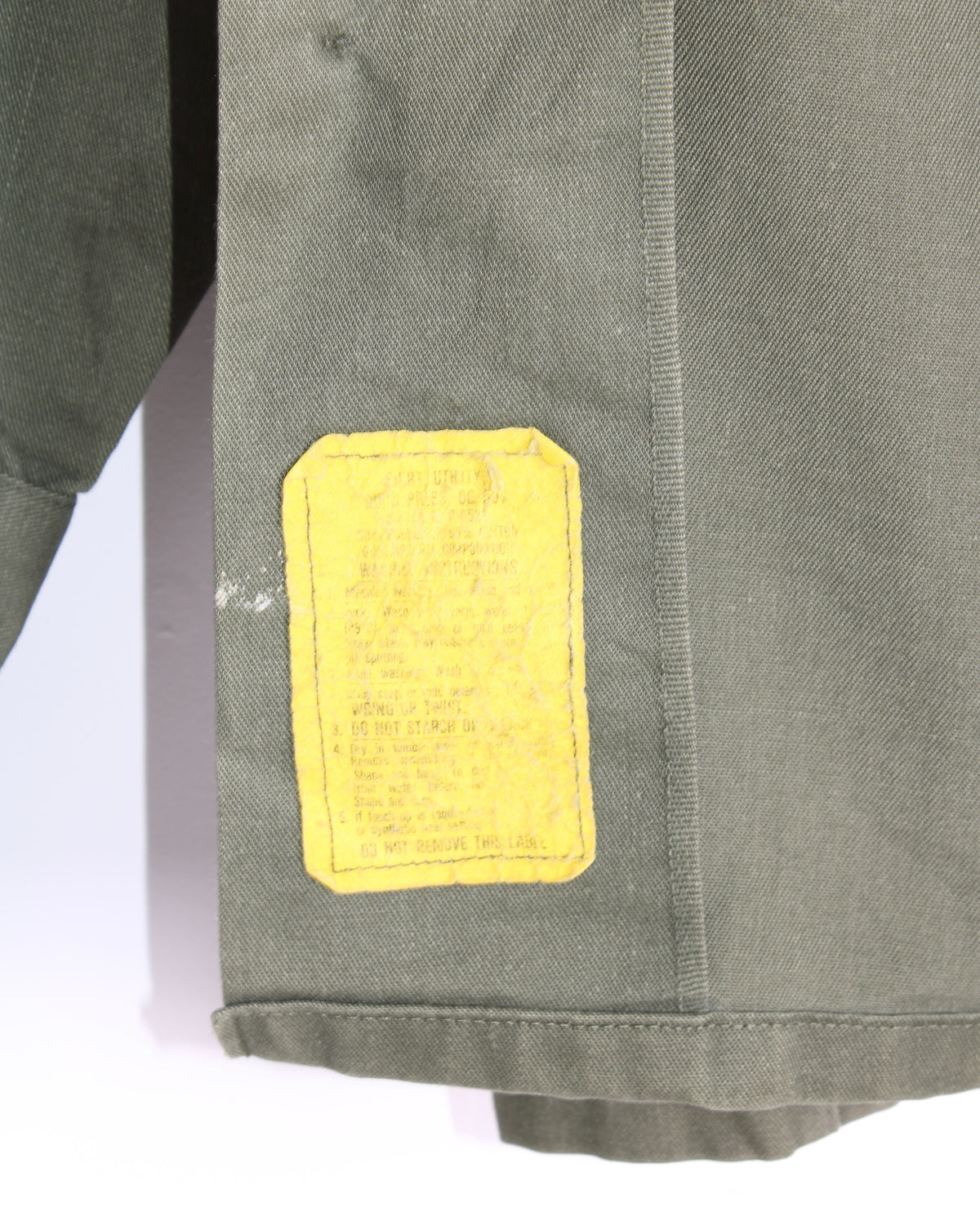 US ARMY VINTAGE OG 507 FATIGUE SHIRT OLIVE GREEN - M/L