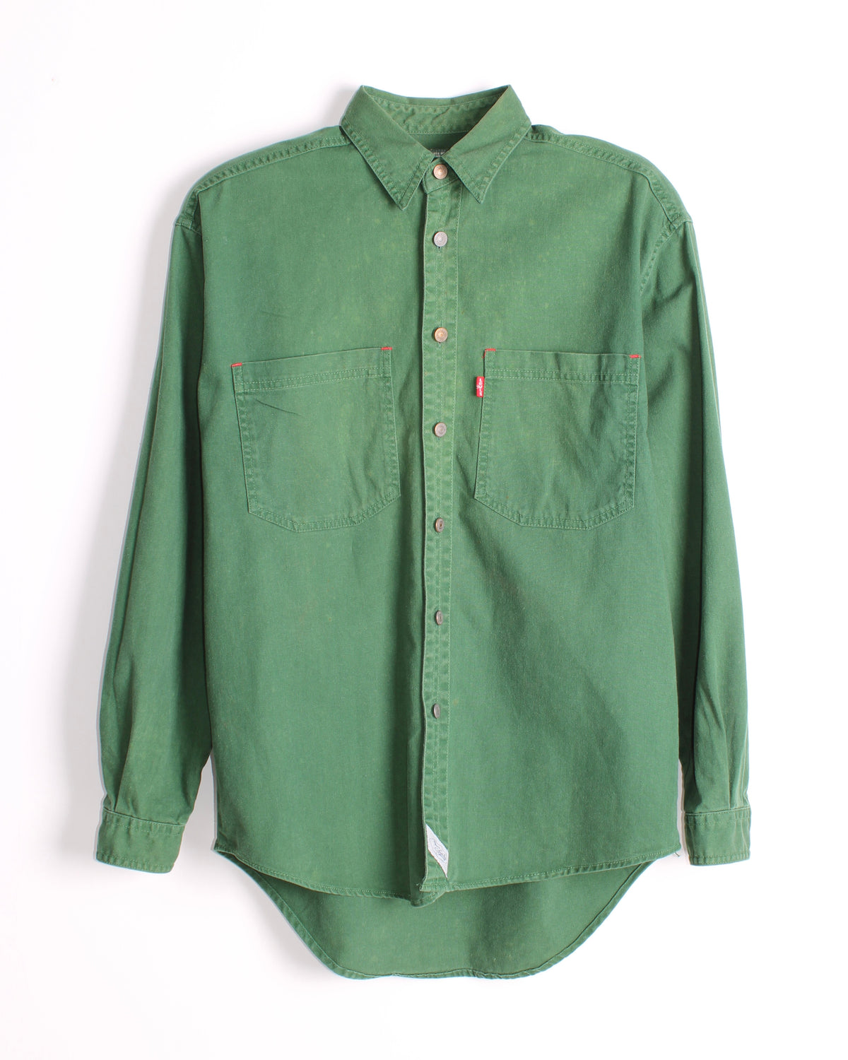 LEVIS VINTAGE WESTERN DENIM SHIRT GREEN 1990S VTG -S