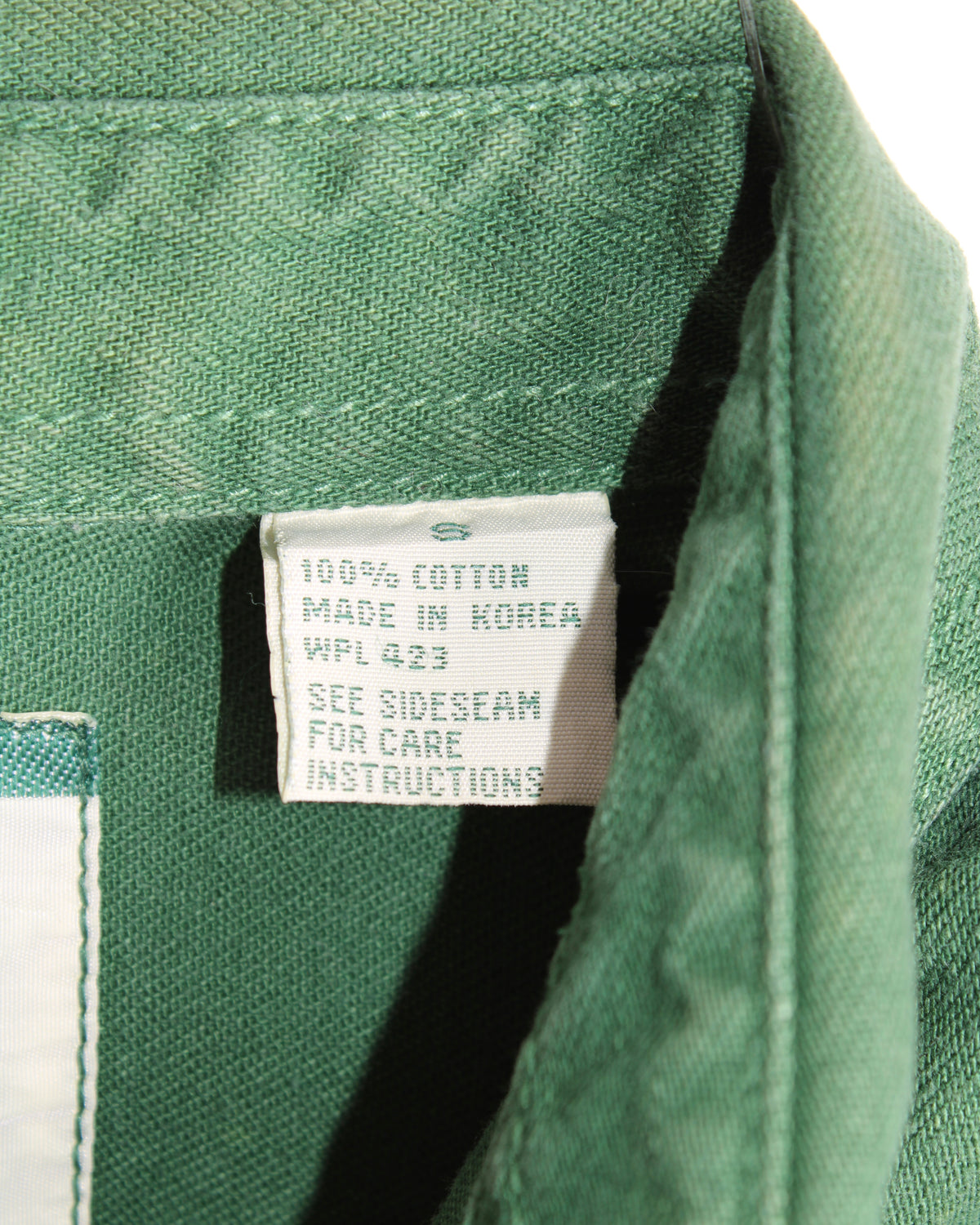 LEVIS VINTAGE WESTERN DENIM SHIRT GREEN 1990S VTG -S