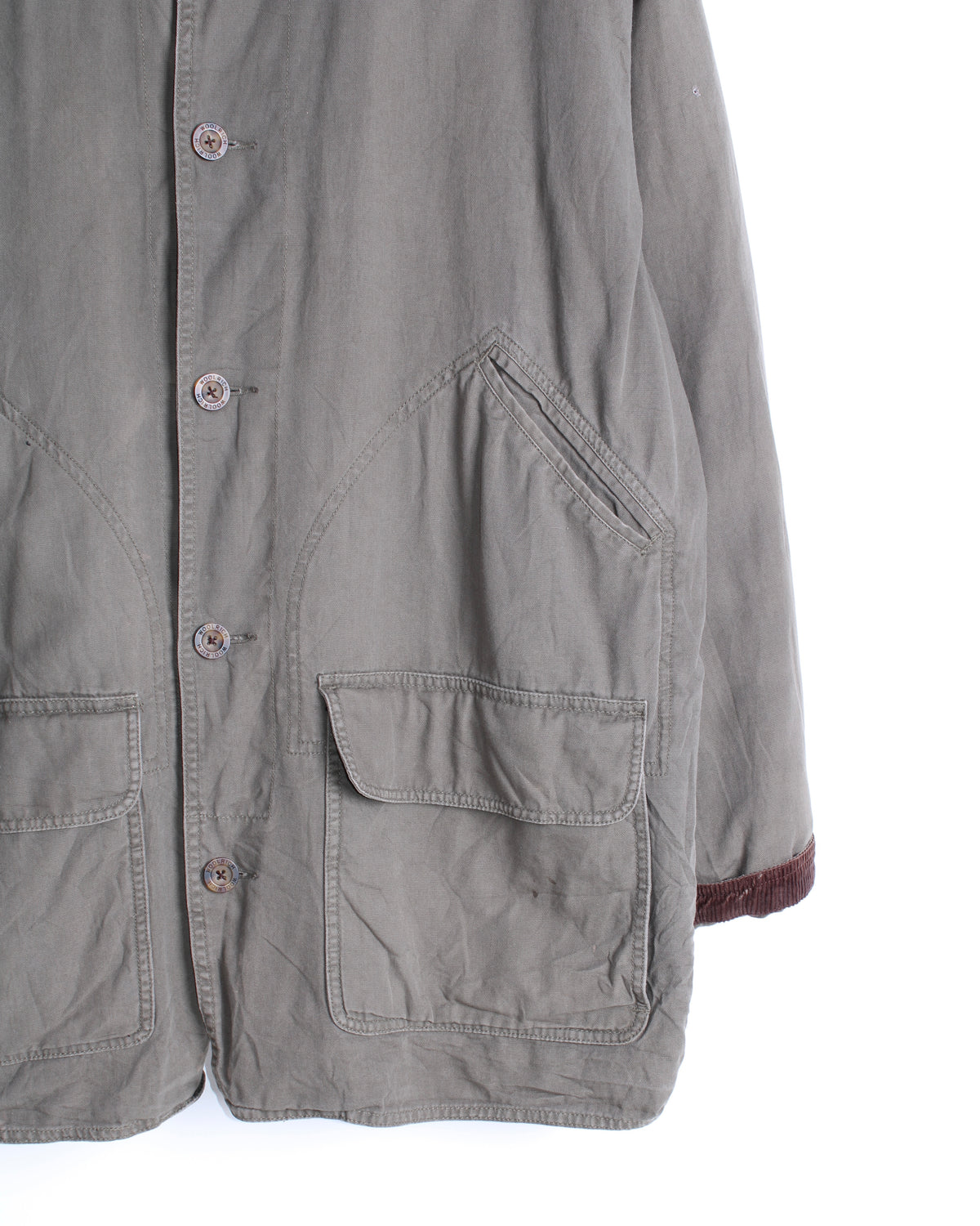 WOOLRICH VINTAGE LODEN HUNTING JACKET CANVAS FADED GREEN - XL