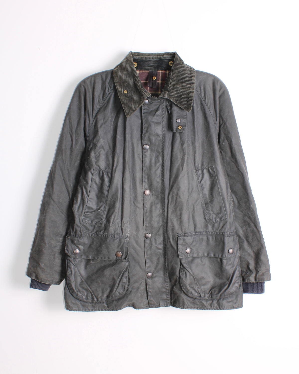 BARBOUR BEDALE VINTAGE WAX JACKET NAVY BLUE - S/M