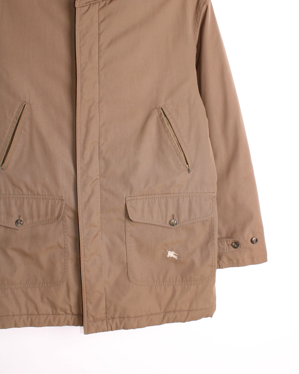 BURBERRY VINTAGE TRENCH COAT HEAVY JACKET KHAKI BEIGE - L/XL