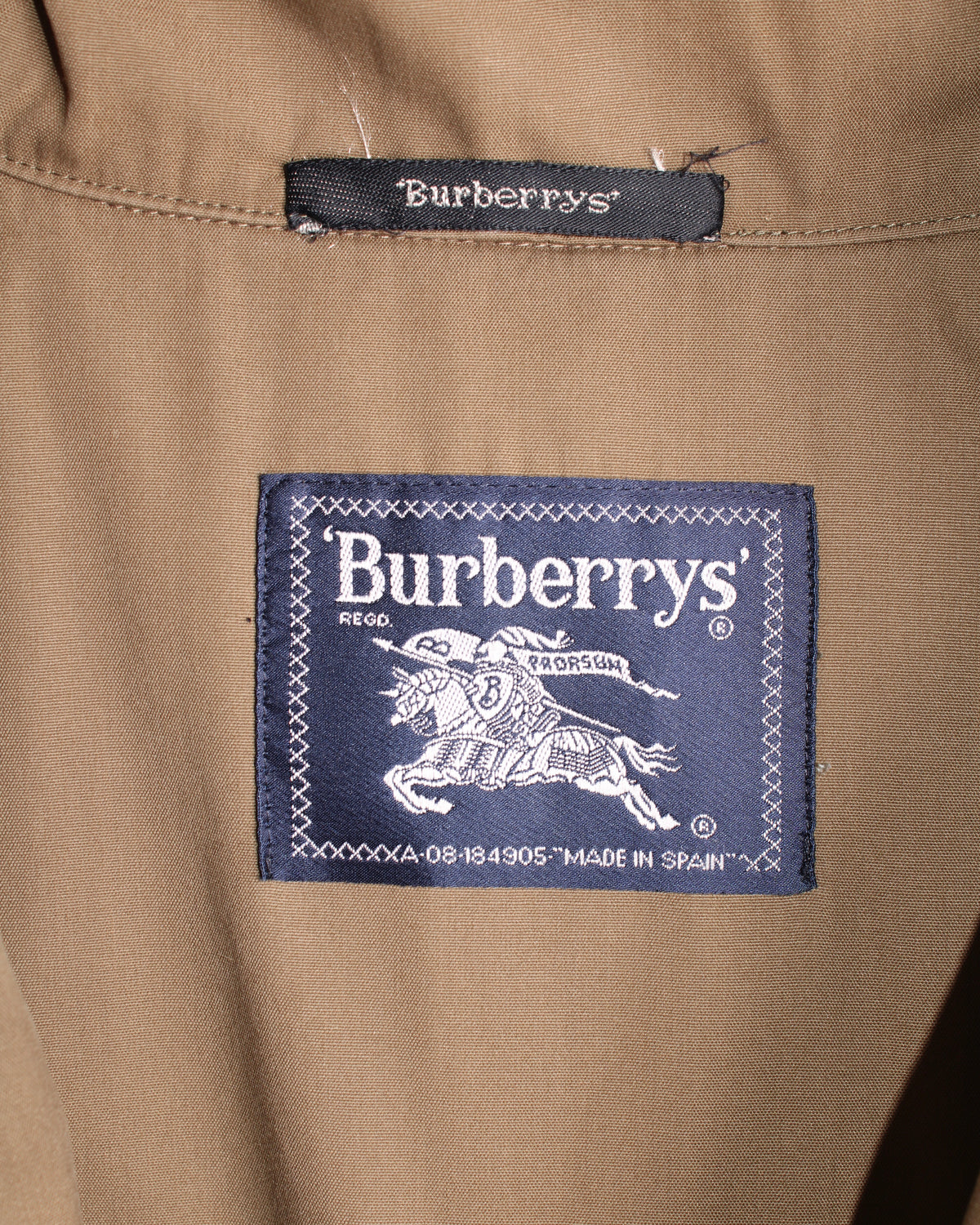 BURBERRY VINTAGE TRENCH COAT HEAVY JACKET KHAKI BEIGE - L/XL