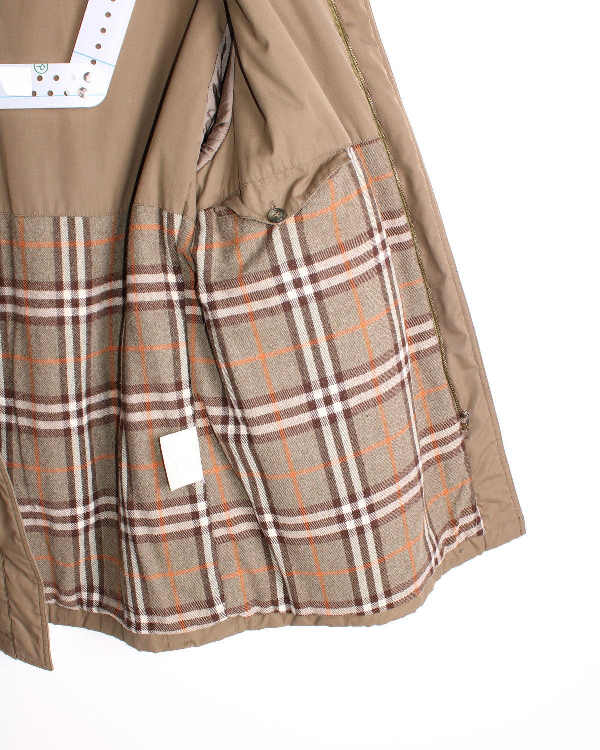 BURBERRY VINTAGE TRENCH COAT HEAVY JACKET KHAKI BEIGE - L/XL