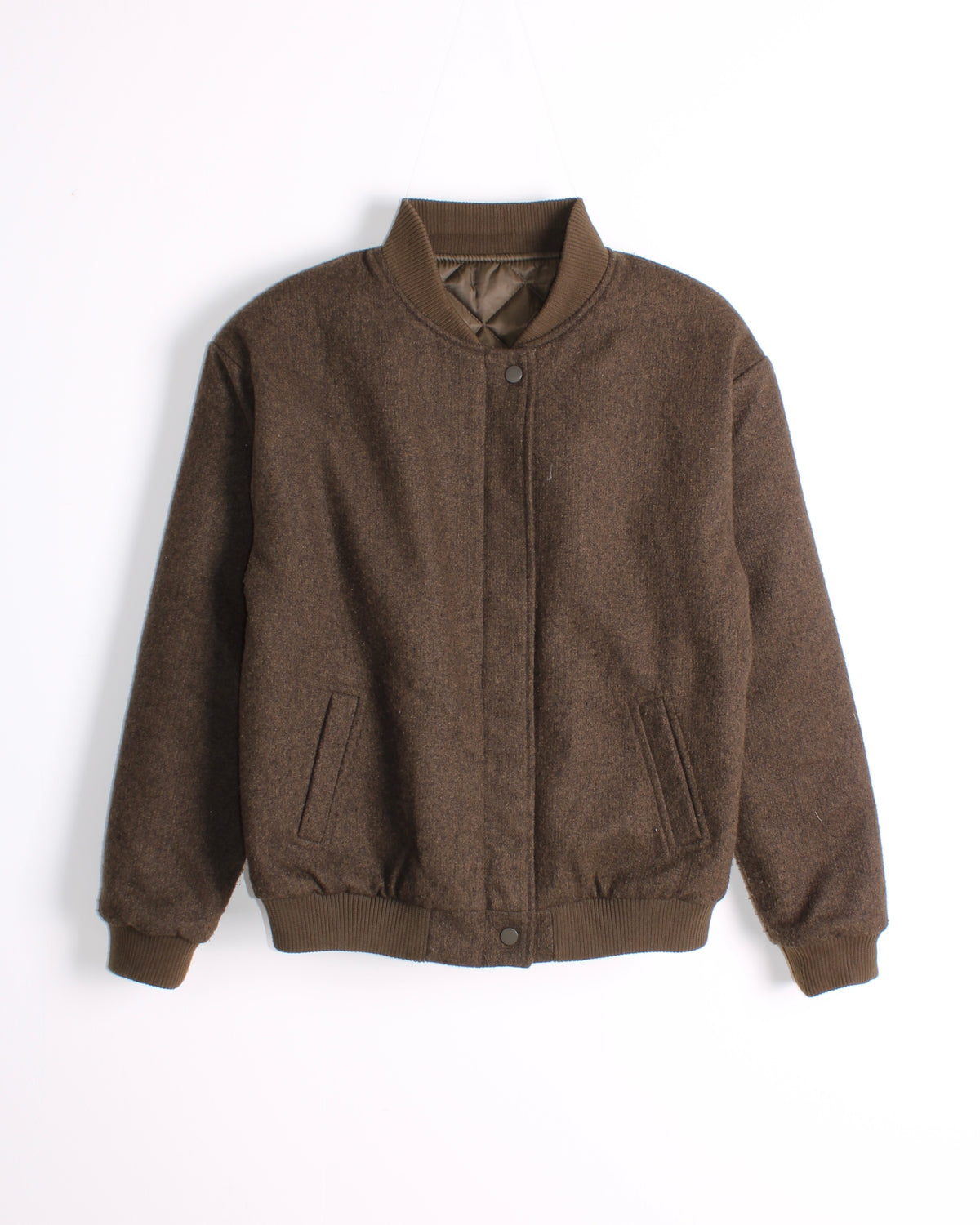 VINTAGE WOOL LODEN BOMBER JACKET BROWN - S/M