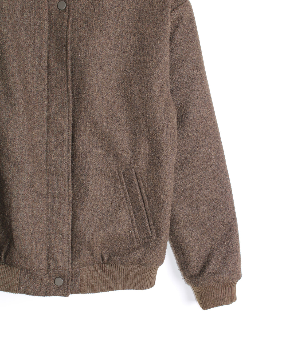 VINTAGE WOOL LODEN BOMBER JACKET BROWN - S/M