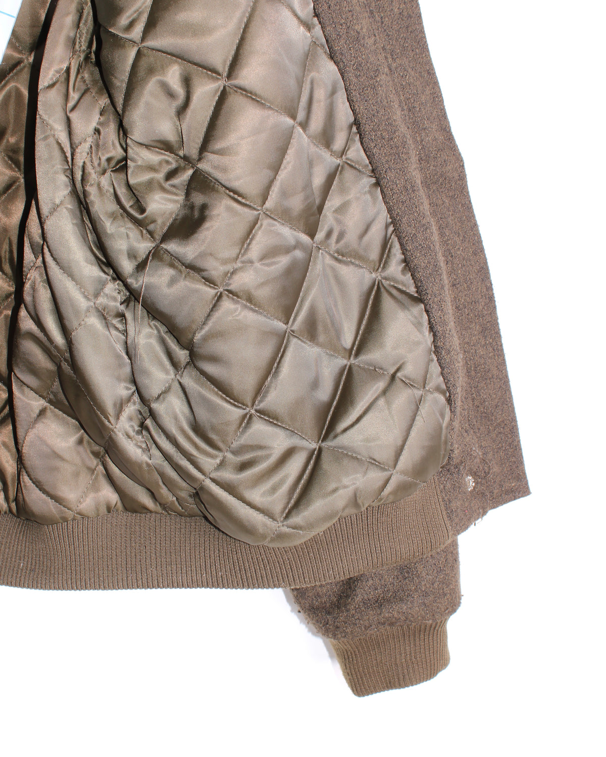 VINTAGE WOOL LODEN BOMBER JACKET BROWN - S/M
