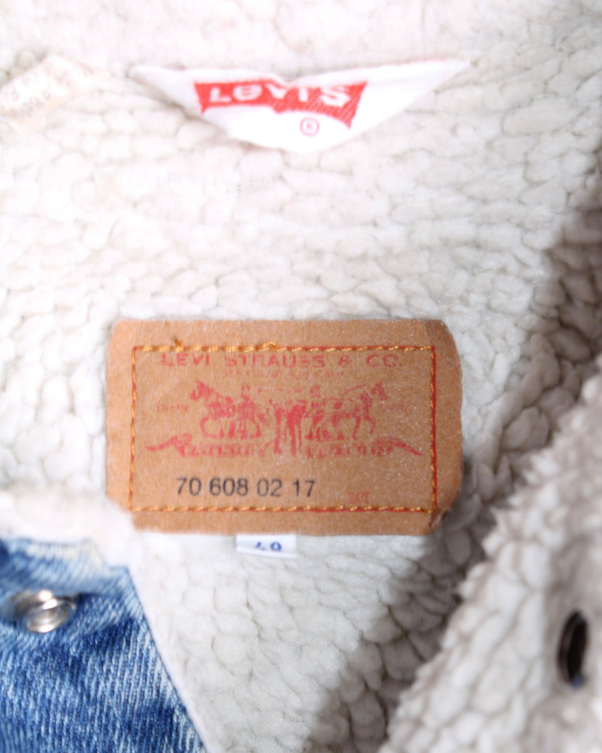 LEVIS VINTAGE SHERPA LINED DENIM JACKET 1990S VTG - M/L