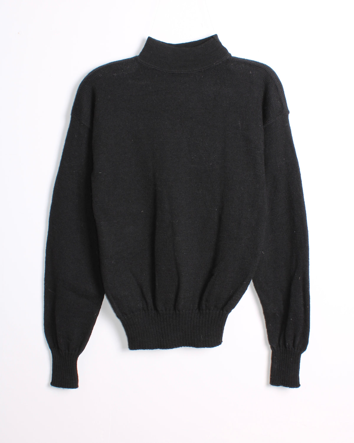 US ARMY VINTAGE WOOL MOCK NECK KNIT BLACK