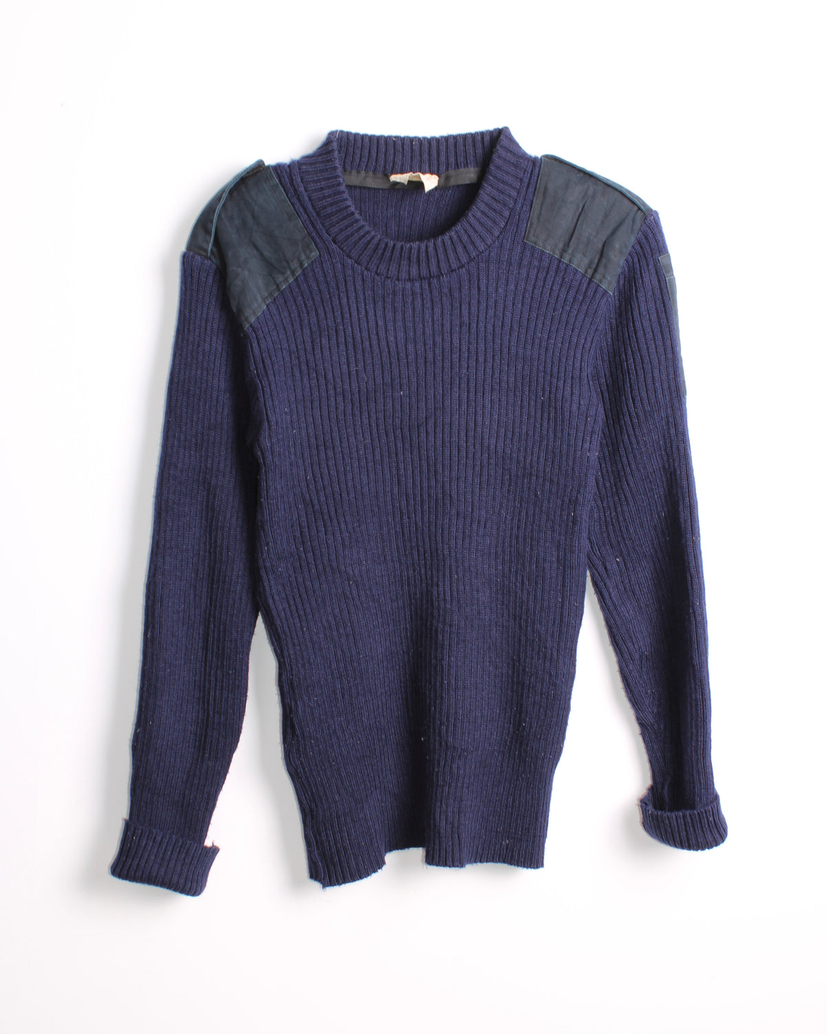 US ARMY VINTAGE 80S WOOL KNIT NAVY BLUE - M/L