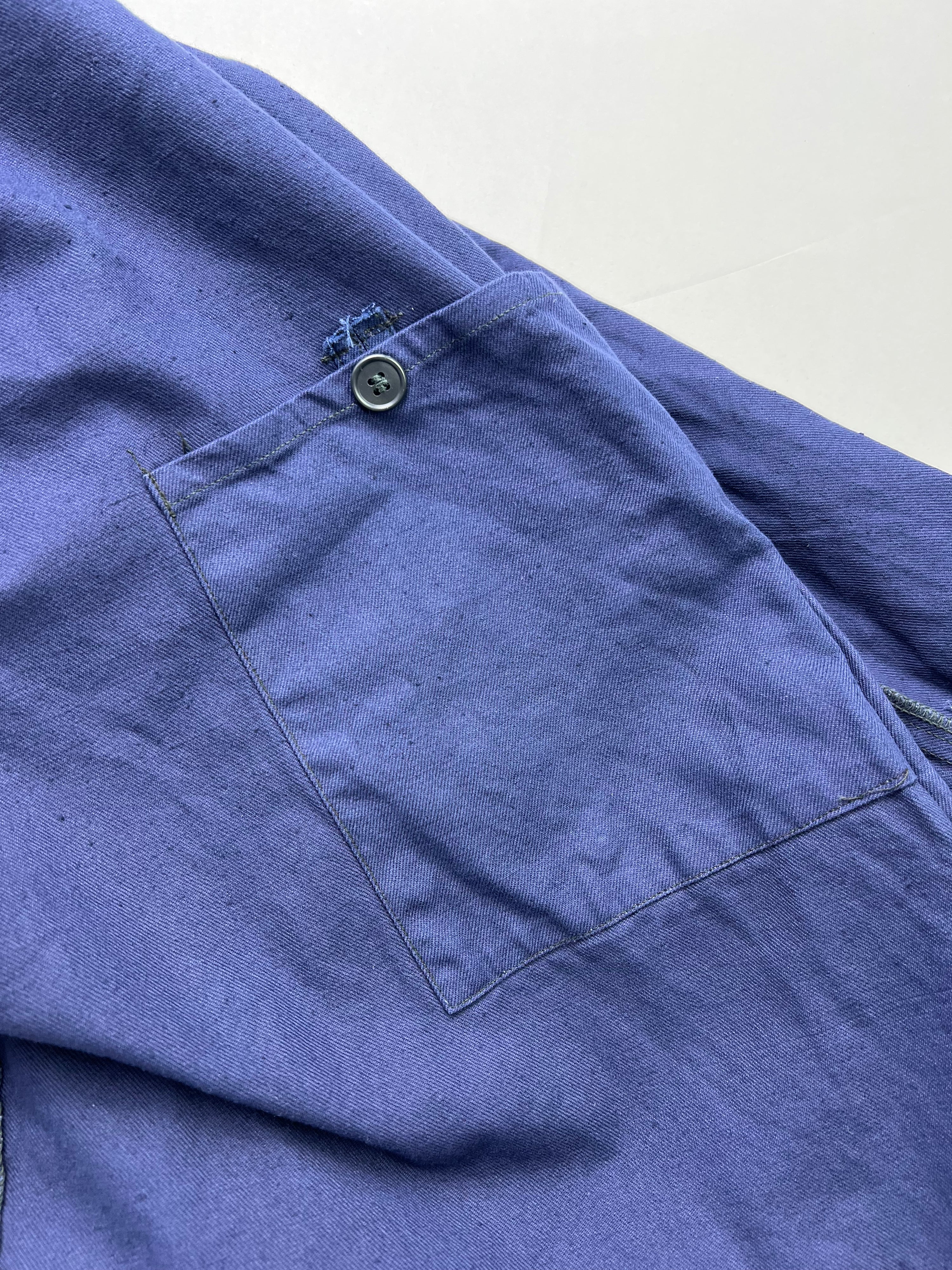 FRENCH WORK SHIRT JACKET VINTAGE BLEU DE TRAVAIL - L/XL