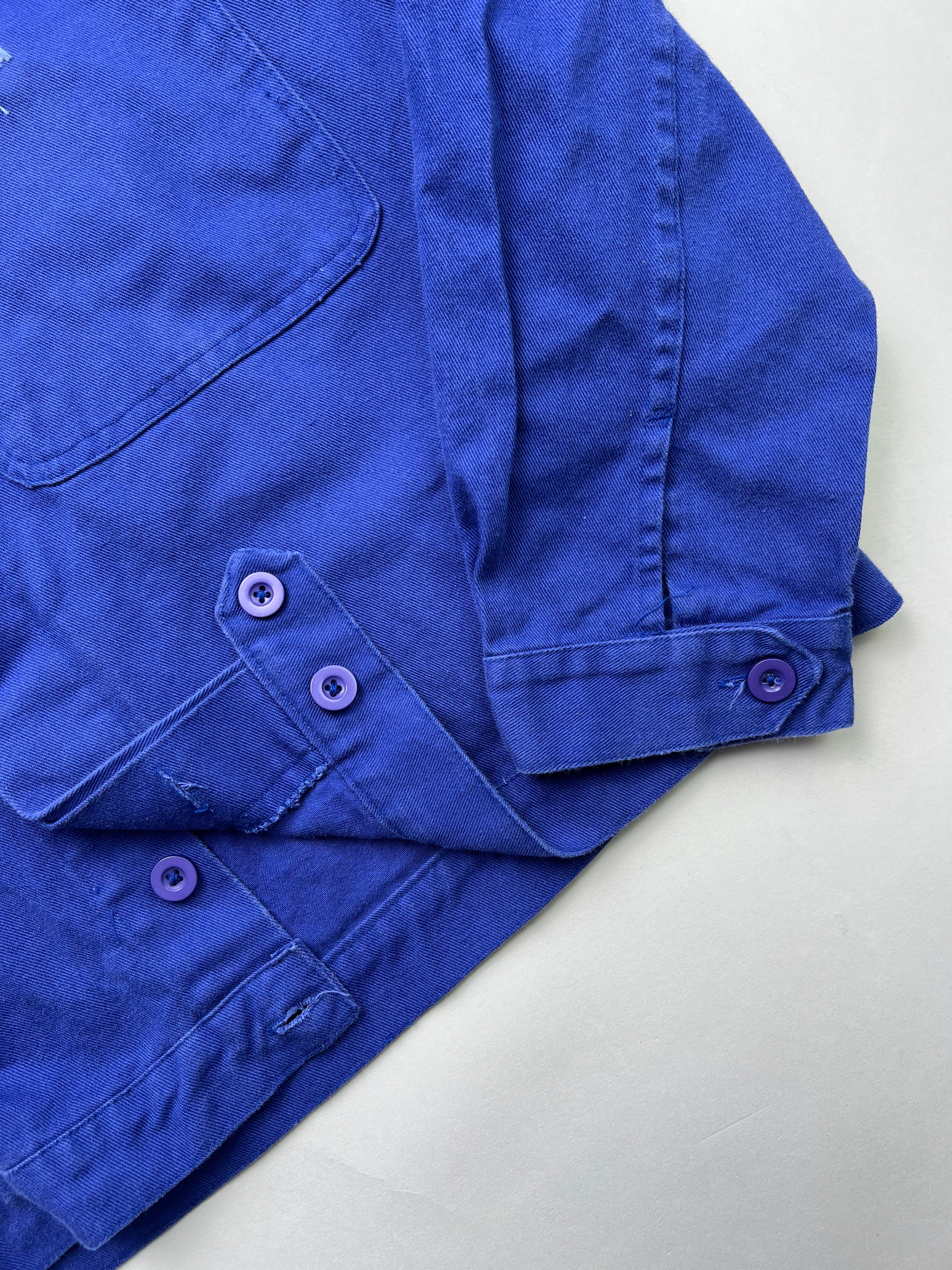 FRENCH WORK SHORT JACKET VINTAGE BLEU DE TRAVAIL - L/XL