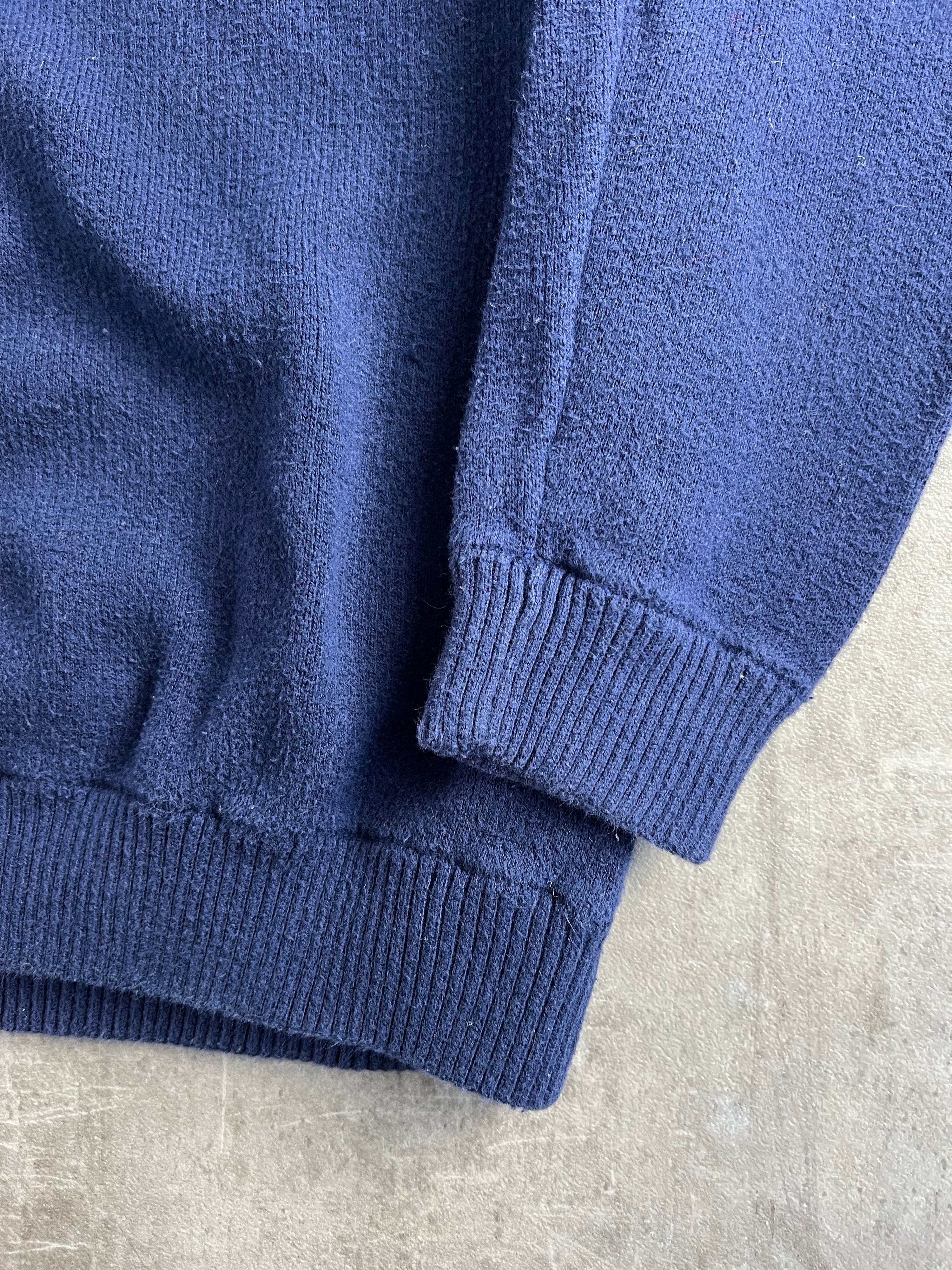 VINTAGE AZTEC PATTERN KNIT BLUE - M