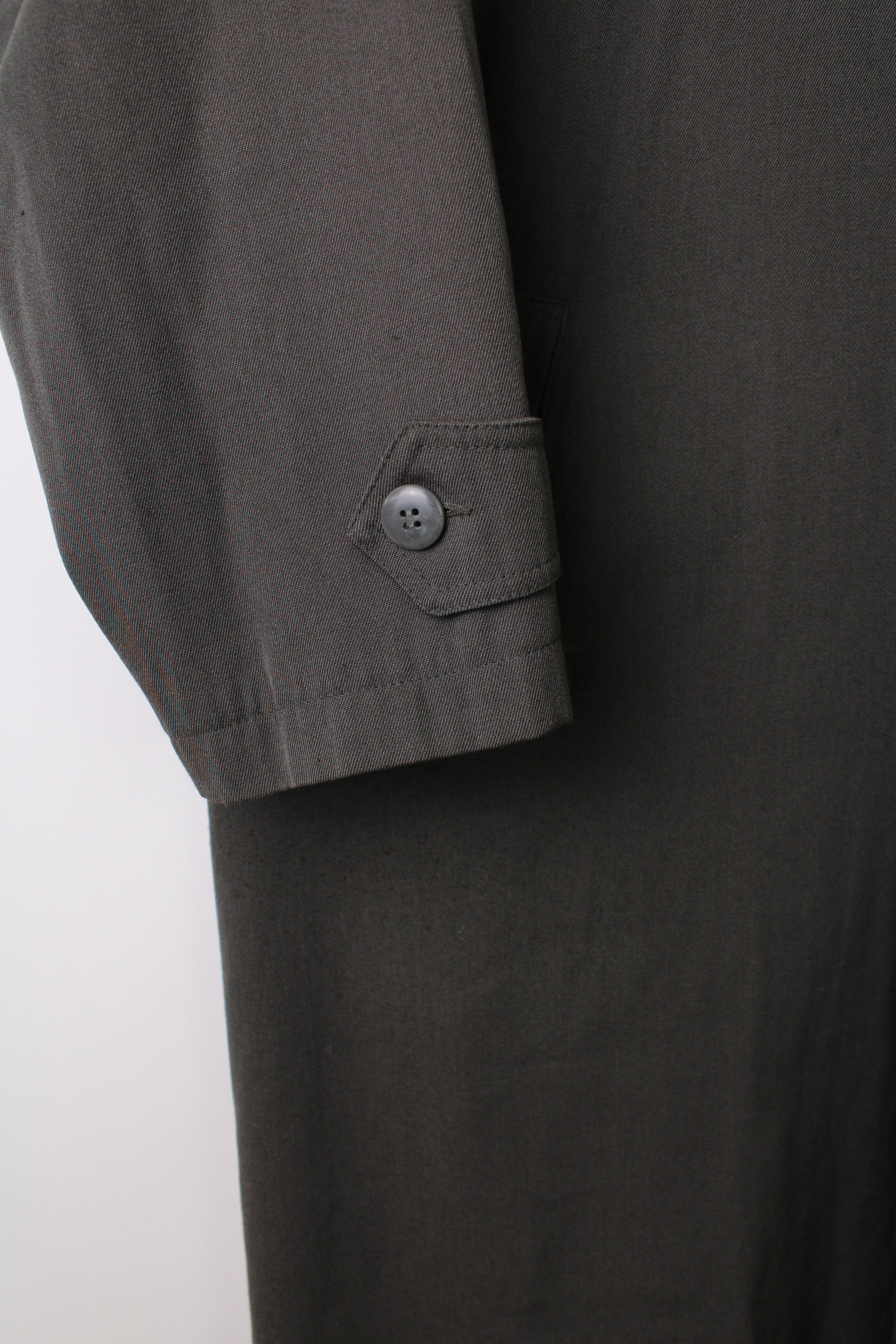 AQUASCUTUM VINTAGE TRENCH COAT DARK GRAY - L/XL