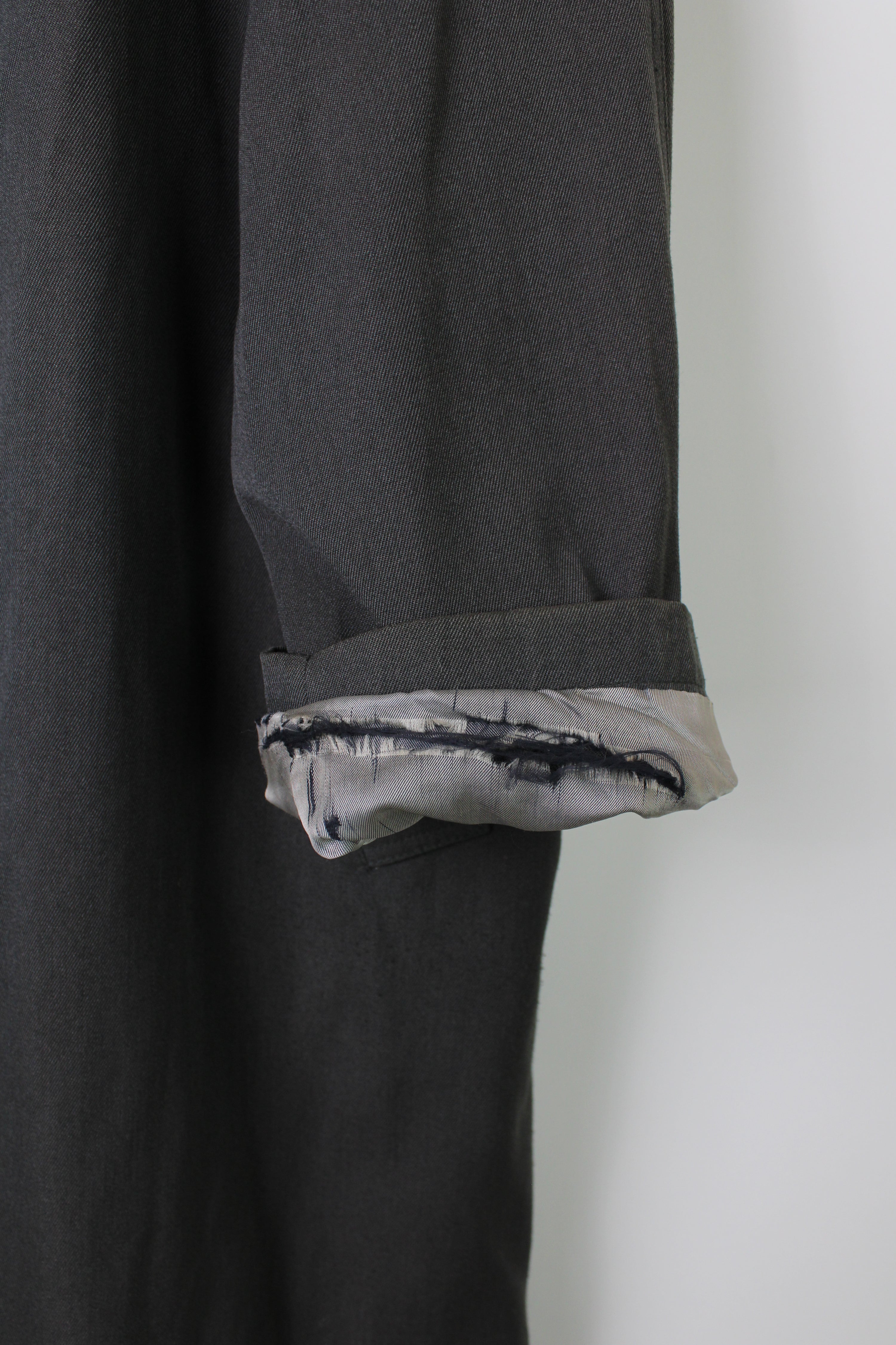 AQUASCUTUM VINTAGE TRENCH COAT DARK GRAY - L/XL