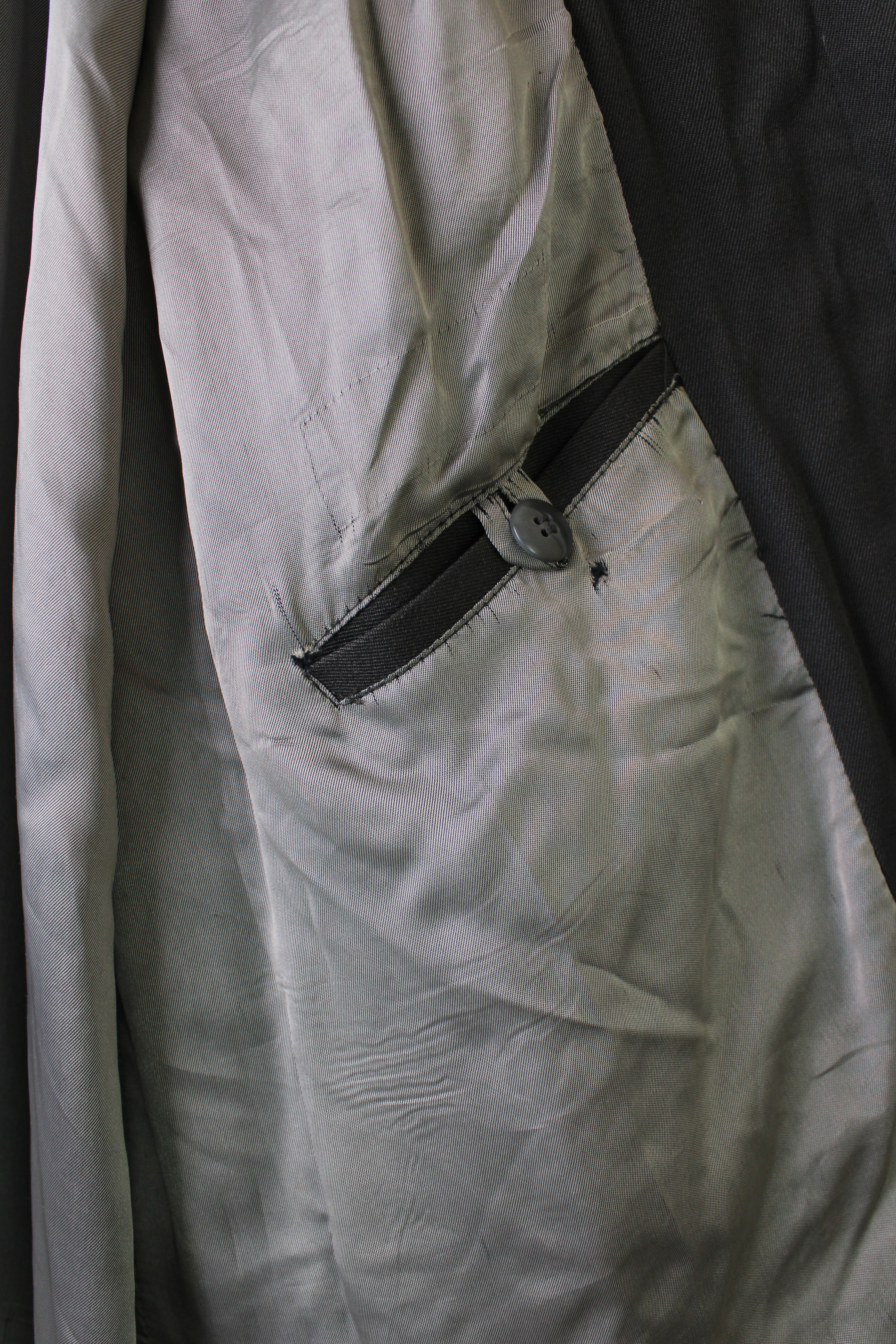 AQUASCUTUM VINTAGE TRENCH COAT DARK GRAY - L/XL