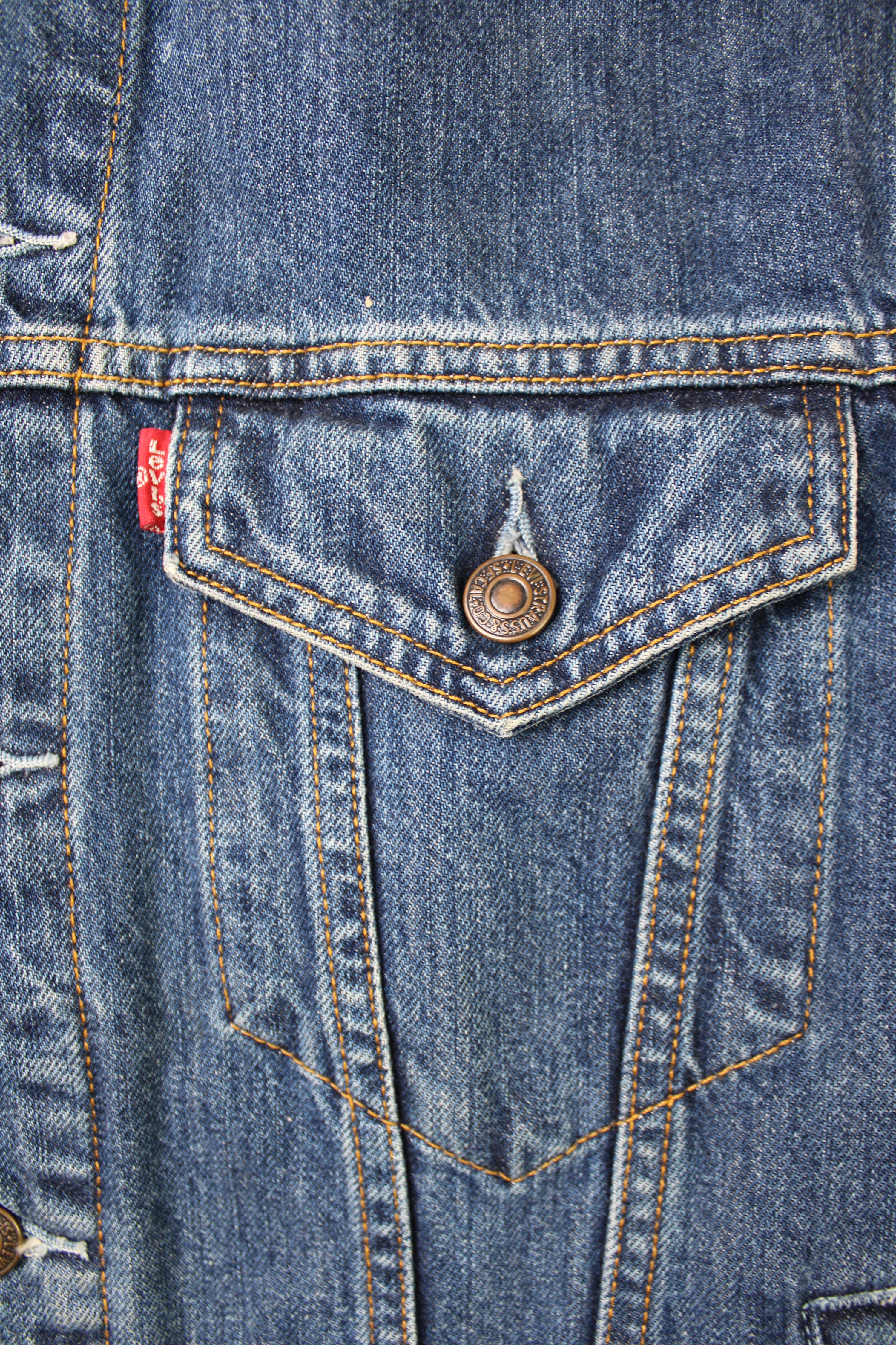LEVIS VINTAGE DENIM TRUCKER JACKET BLUE JEANS - S