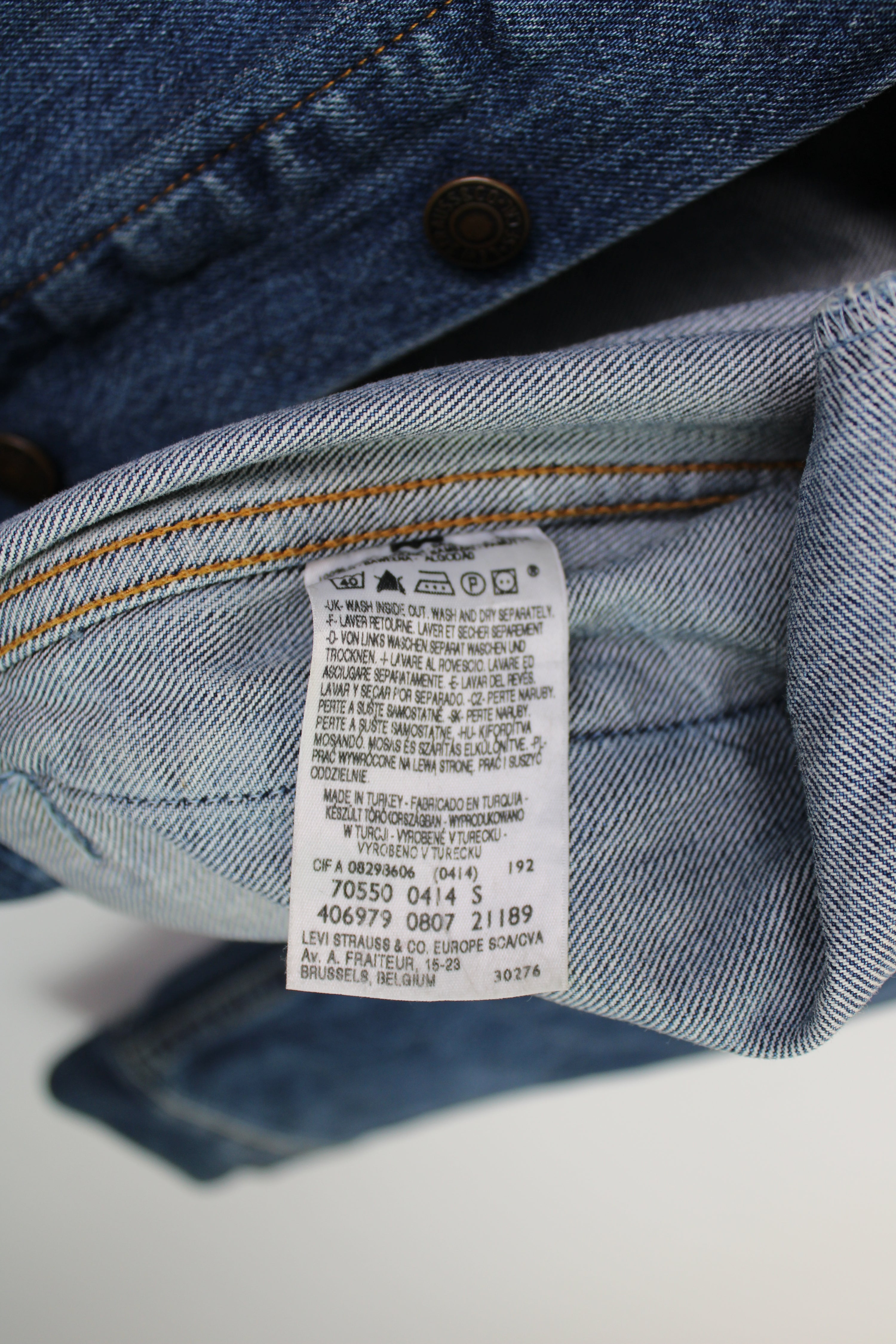 LEVIS VINTAGE DENIM TRUCKER JACKET BLUE JEANS - S